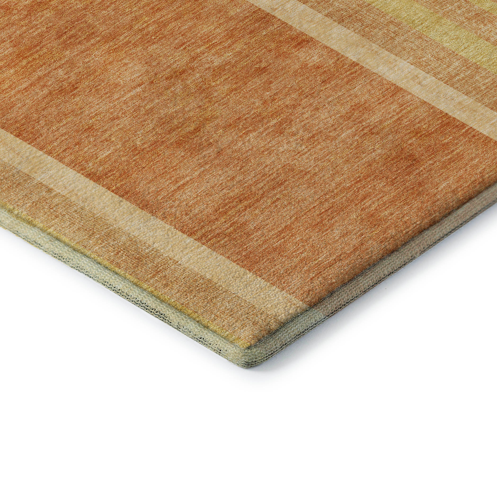 Vienna Machine Washable Transitional Terracotta Orange Rug 1'8" x 2'6" #shape_Rectangle