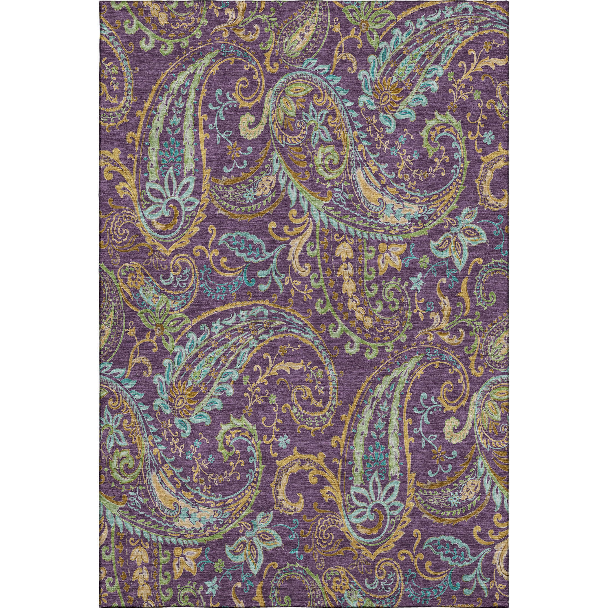 Queenstown Machine Washable Transitional Purple Rug 2'6" x 3'10" #shape_Rectangle