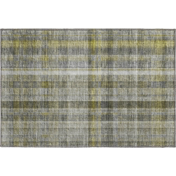 Mdina Machine Washable Transitional Gray Rug 1'8" x 2'6"