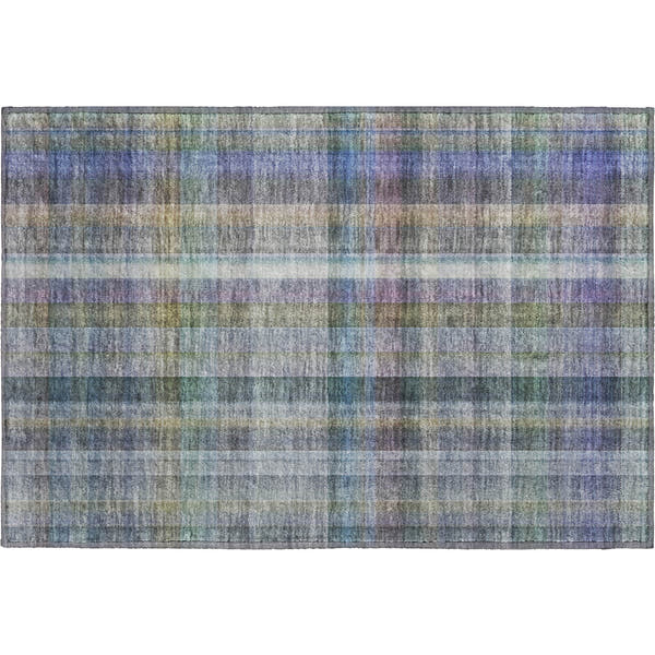 Mdina Machine Washable Transitional Green Rug 1'8" x 2'6"