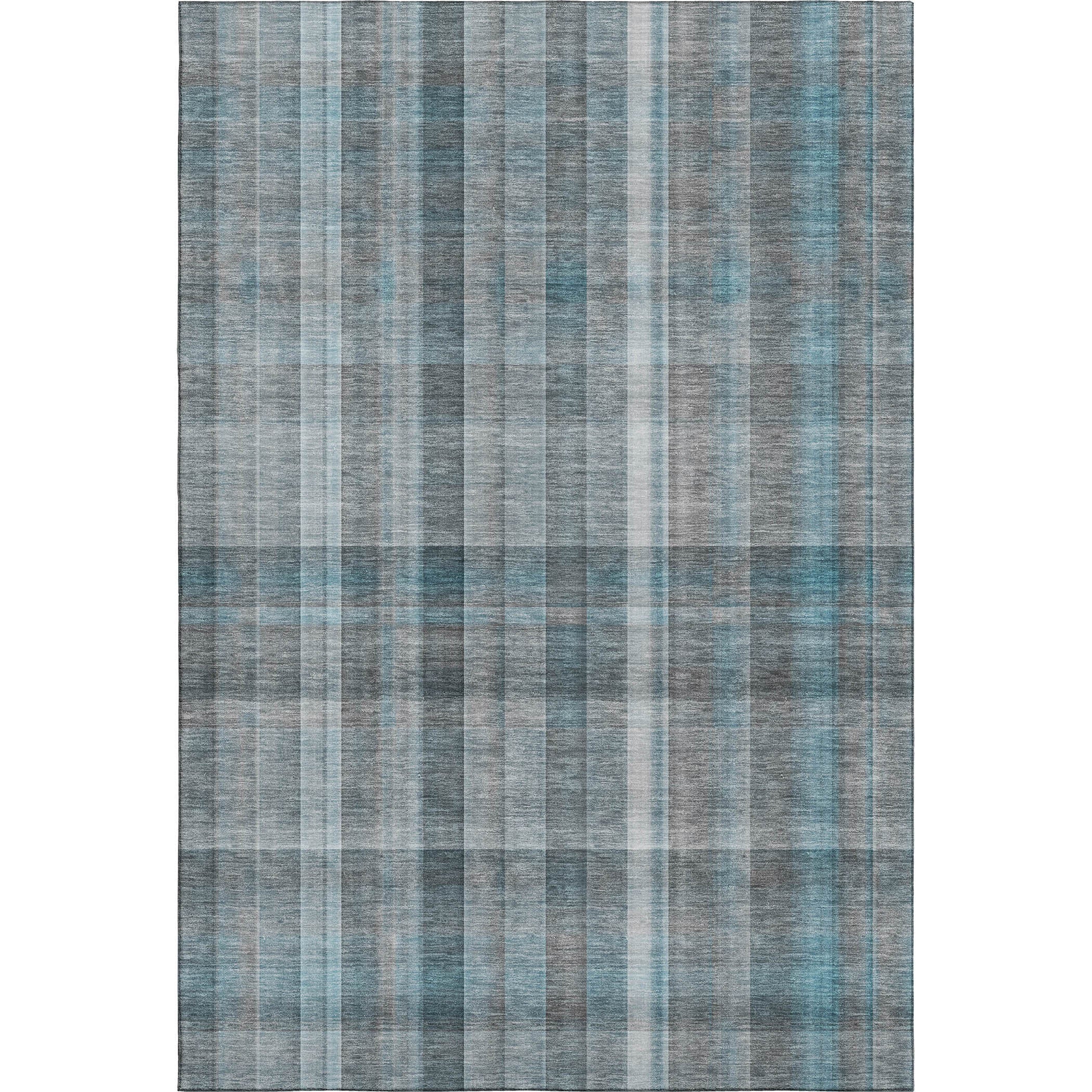 Mdina Machine Washable Transitional Teal Rug 2'6" x 3'10" #shape_Rectangle