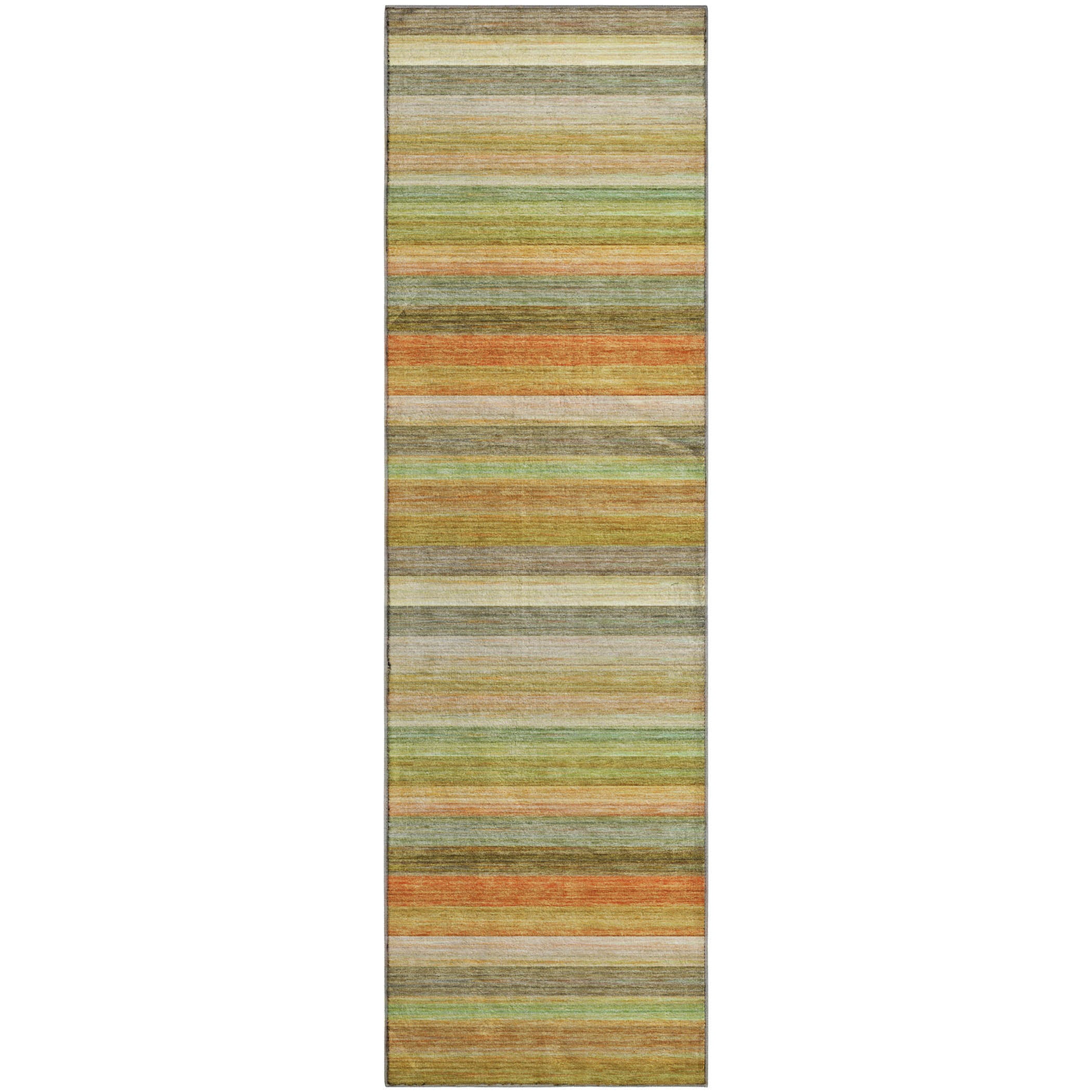 Chiang Mai Machine Washable Transitional Aloe Green Rug 2'3" x 7'6" #shape_Runner