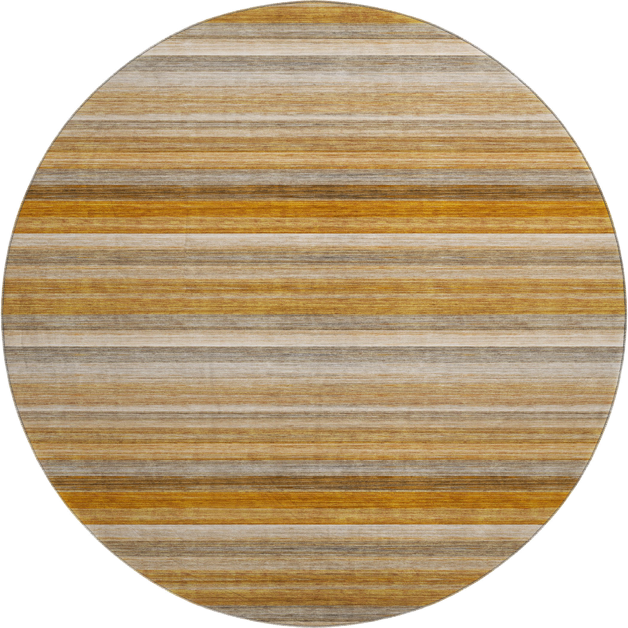 Chiang Mai Machine Washable Transitional Paprika Orange Rug 8' x 8' #shape_Round
