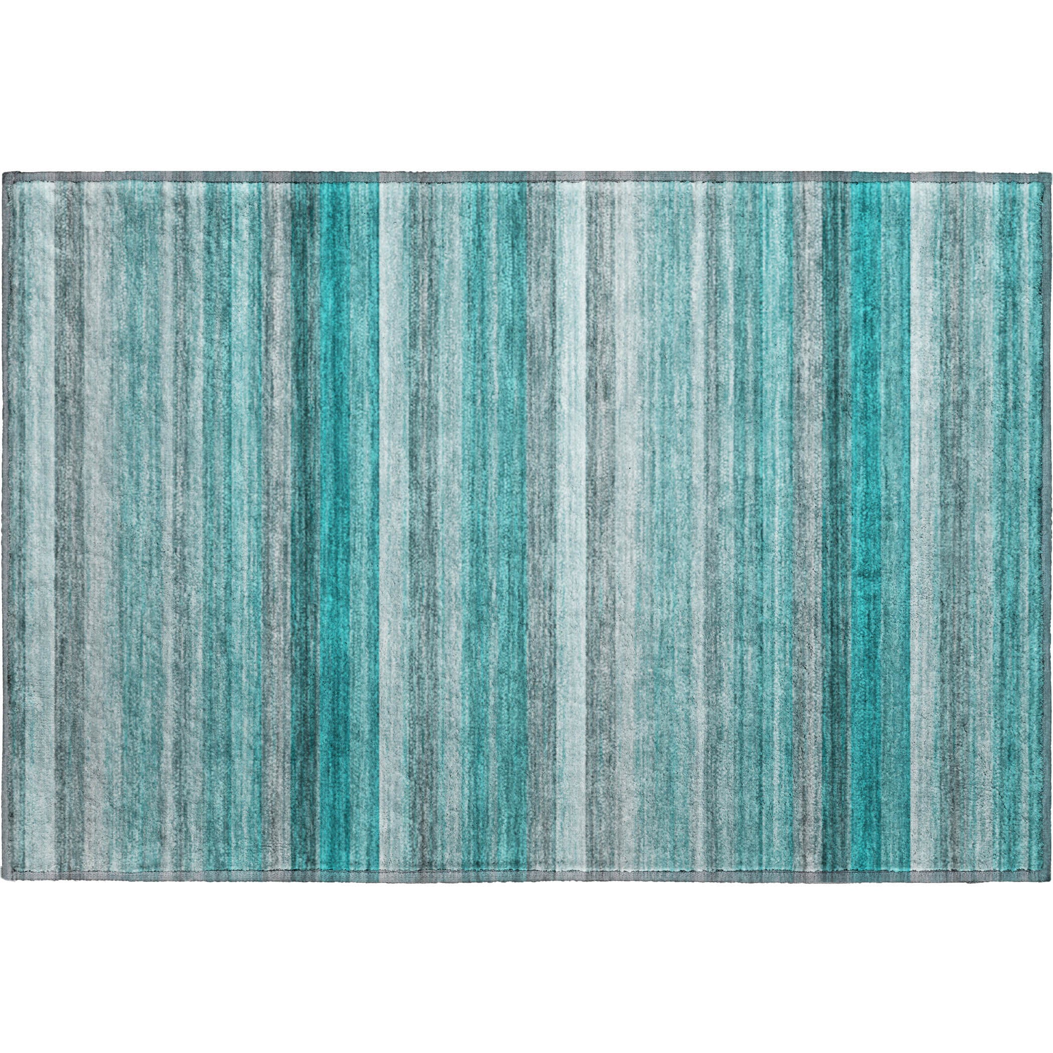 Chiang Mai Machine Washable Transitional Teal Rug 1'8" x 2'6" #shape_Rectangle