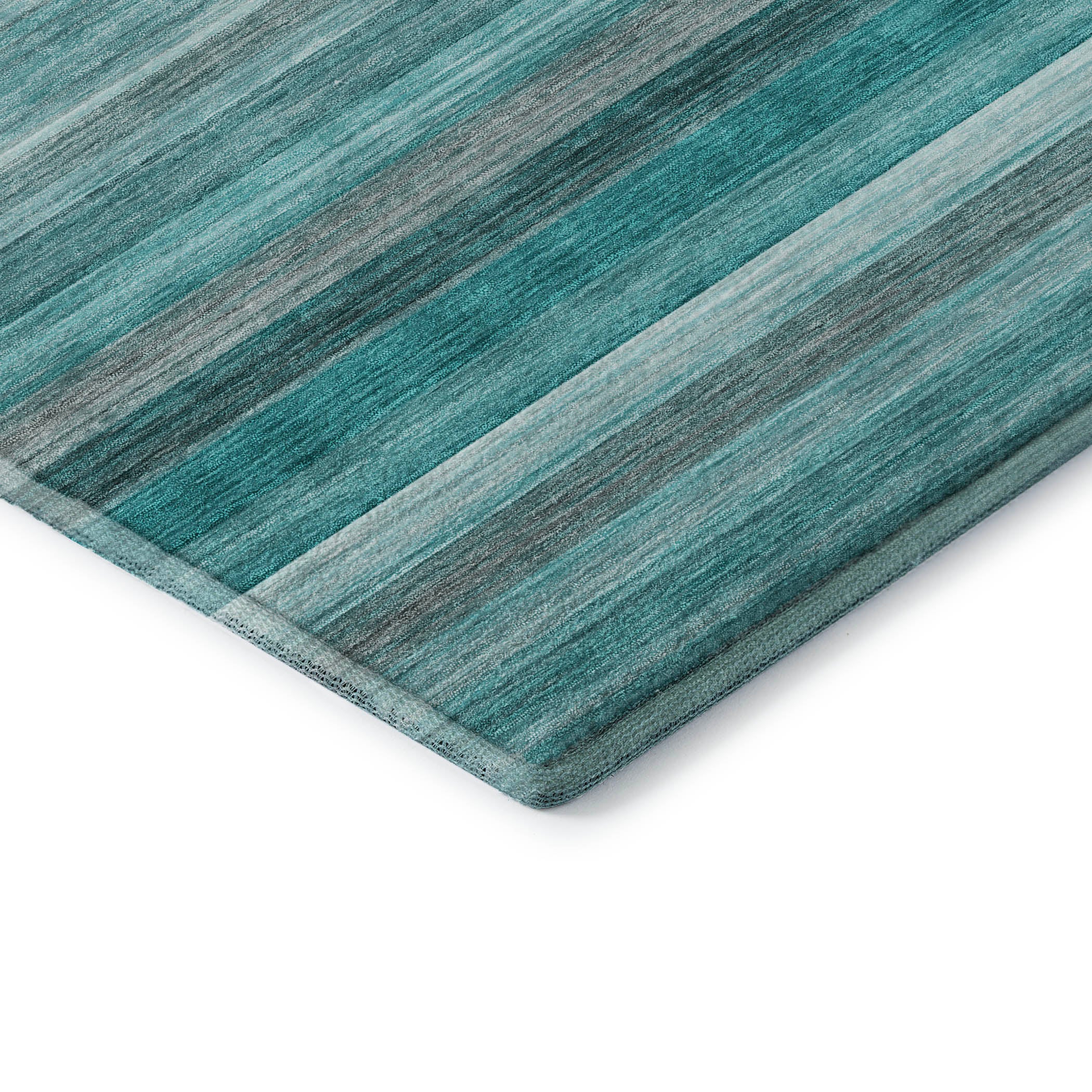 Chiang Mai Machine Washable Transitional Teal Rug 1'8" x 2'6" #shape_Rectangle