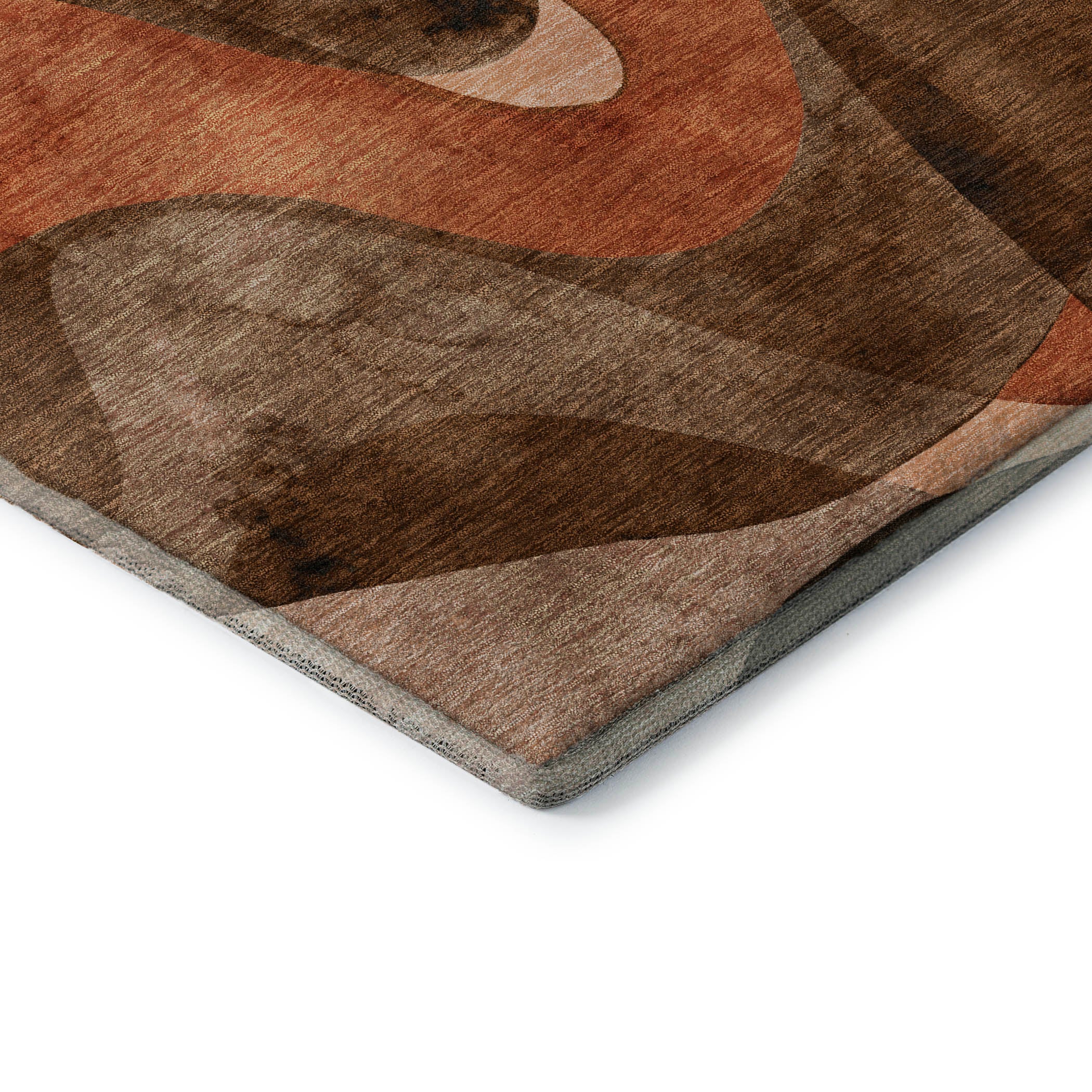 Cairo Machine Washable Contemporary Chocolate Brown Rug 1'8" x 2'6" #shape_Rectangle