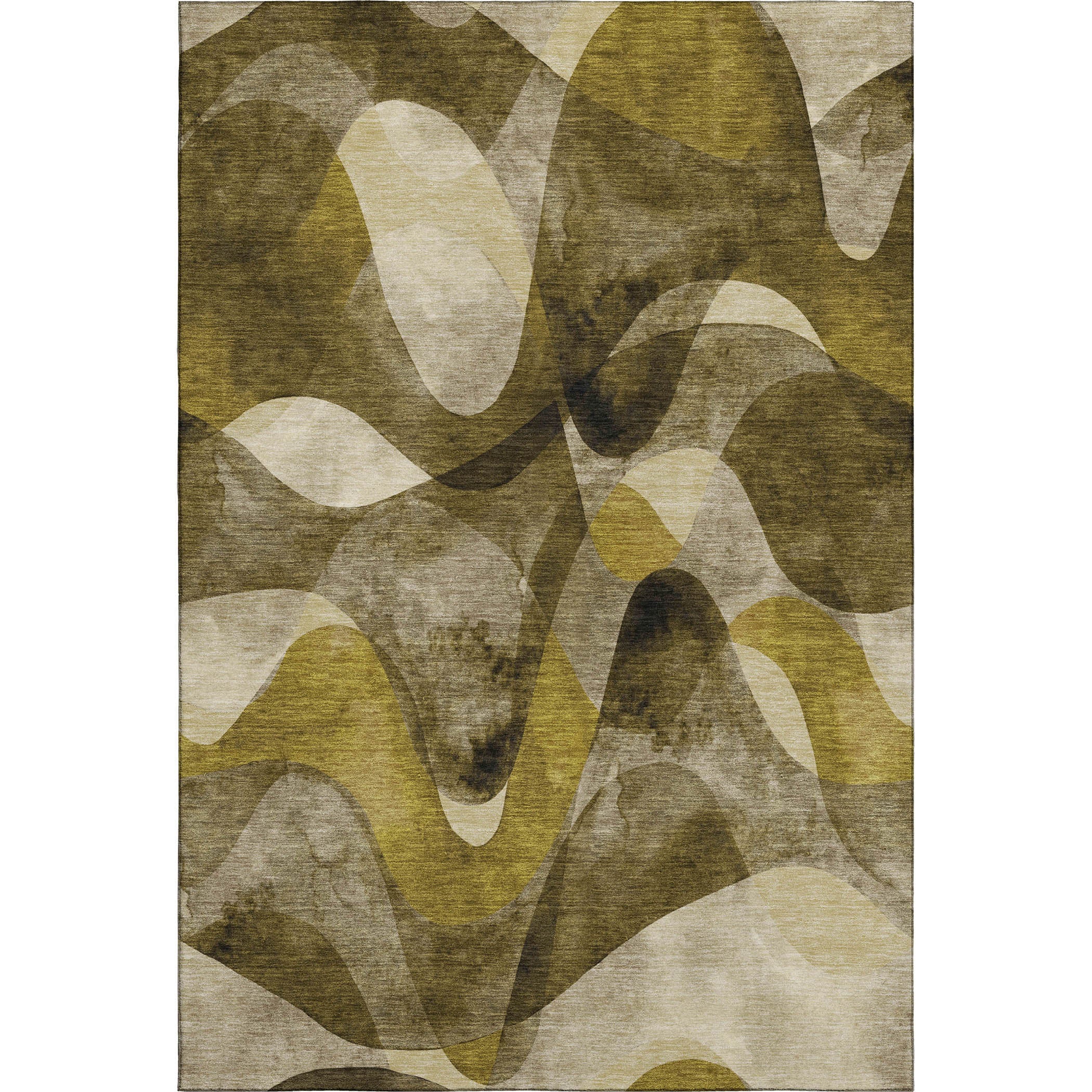 Cairo Machine Washable Contemporary Coffee Brown Rug 2'6" x 3'10" #shape_Rectangle