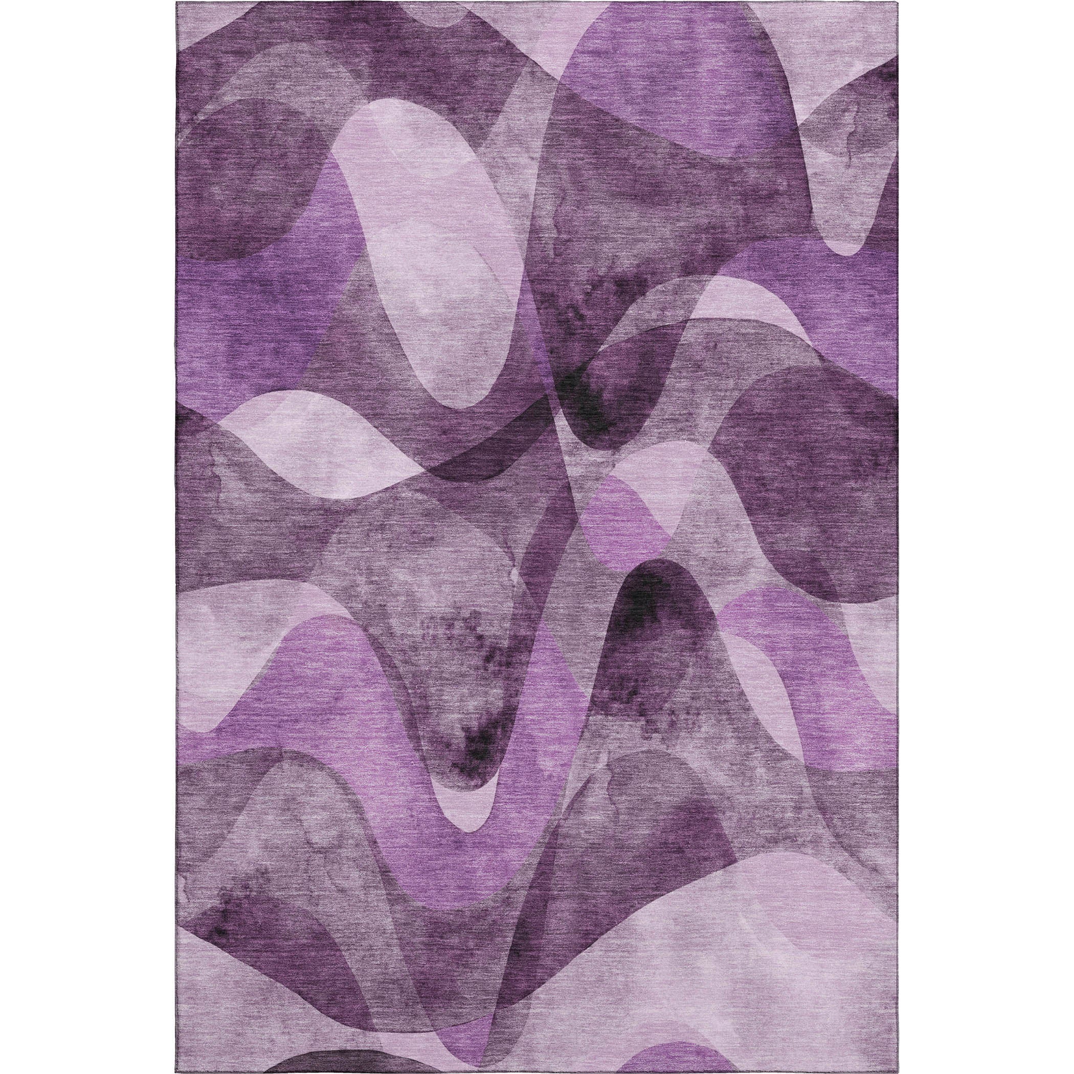 Cairo Machine Washable Contemporary Purple Rug 2'6" x 3'10" #shape_Rectangle