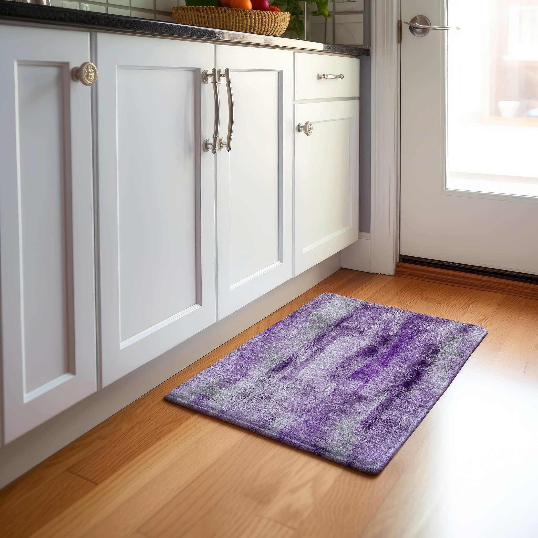 Bogota Machine Washable Transitional Purple Rug 1'8" x 2'6" #shape_Rectangle