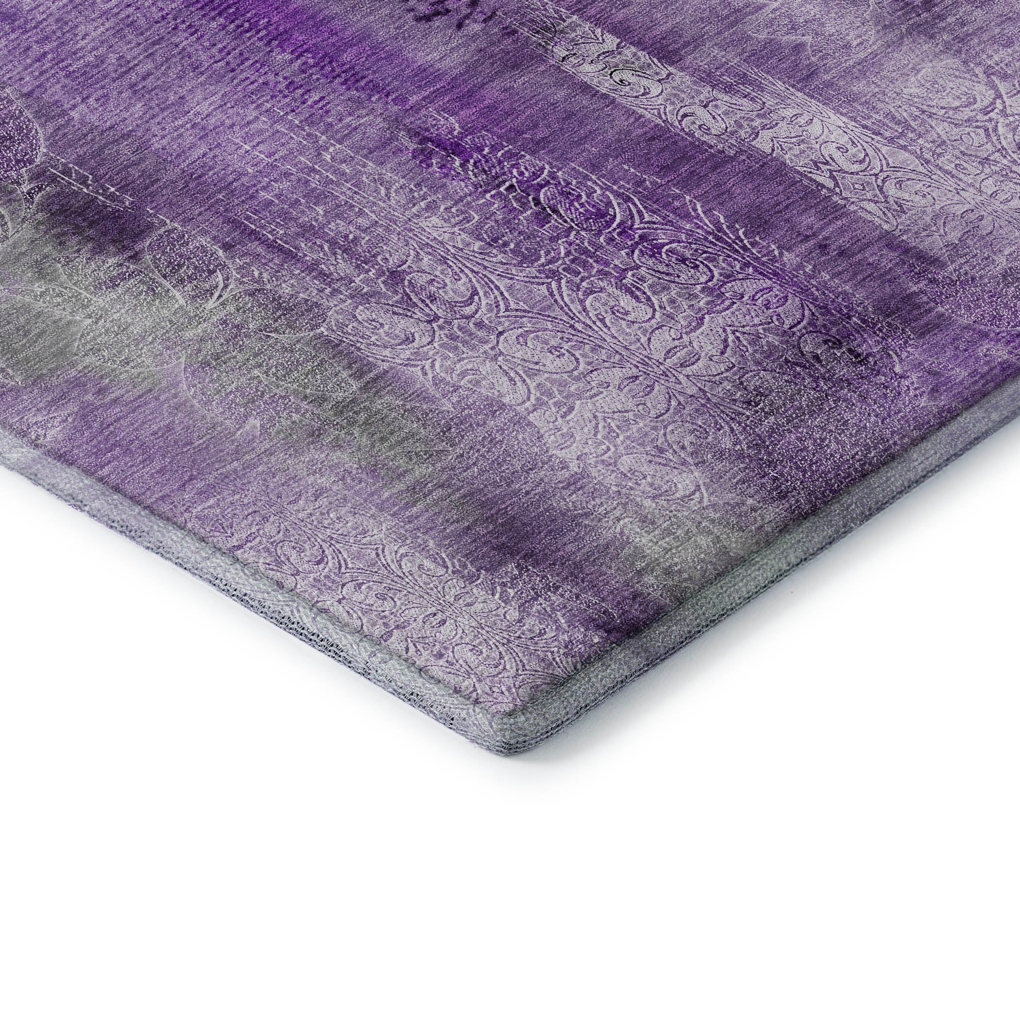 Bogota Machine Washable Transitional Purple Rug 1'8" x 2'6" #shape_Rectangle