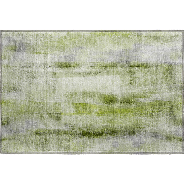 Bogota Machine Washable Transitional Sage Green Rug 1'8" x 2'6"