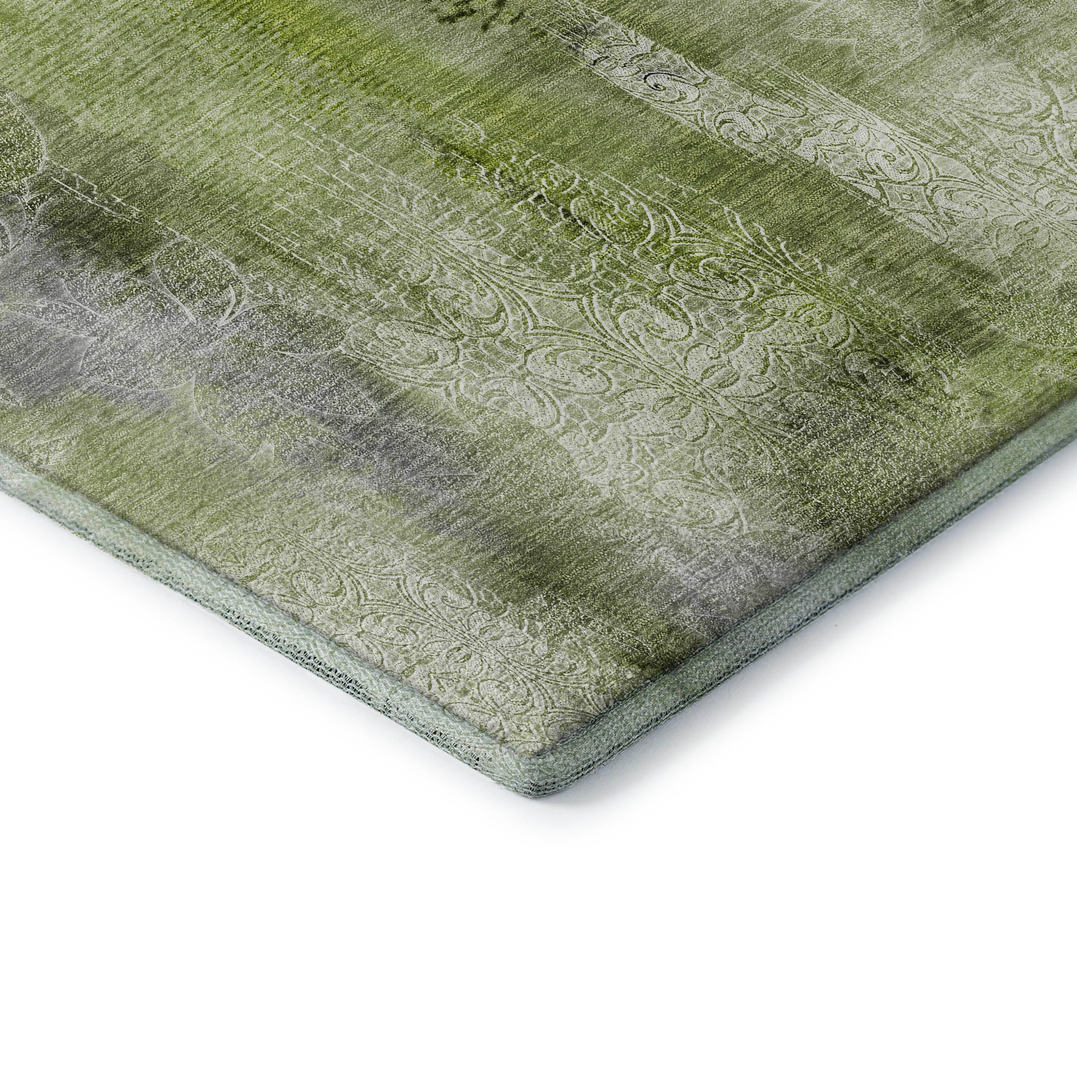 Bogota Machine Washable Transitional Sage Green Rug 1'8" x 2'6" #shape_Rectangle
