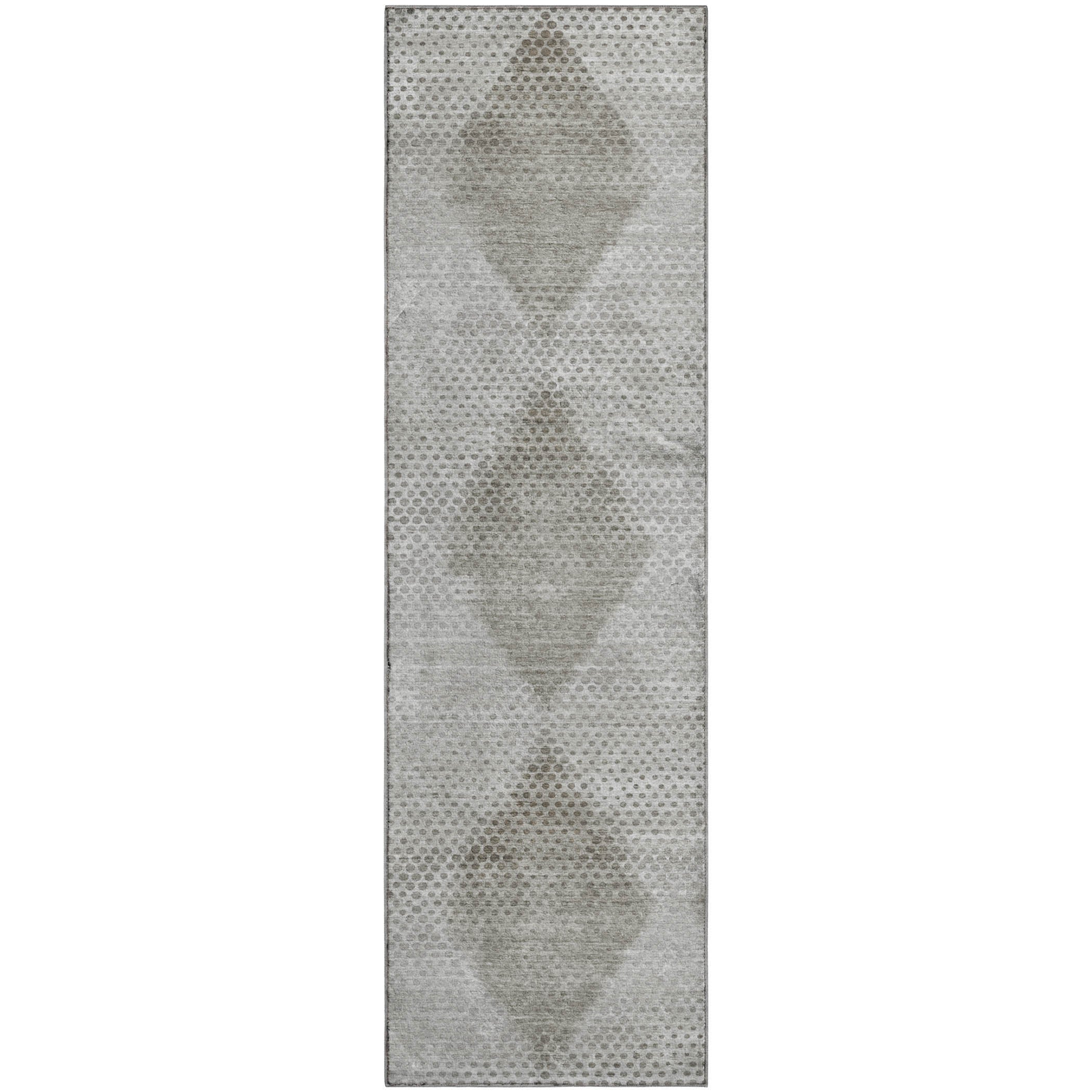 Kyoto Machine Washable Transitional Gray Rug 2'3" x 7'6" #shape_Runner