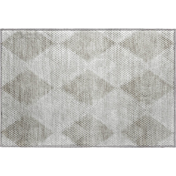 Kyoto Machine Washable Transitional Gray Rug 1'8" x 2'6"
