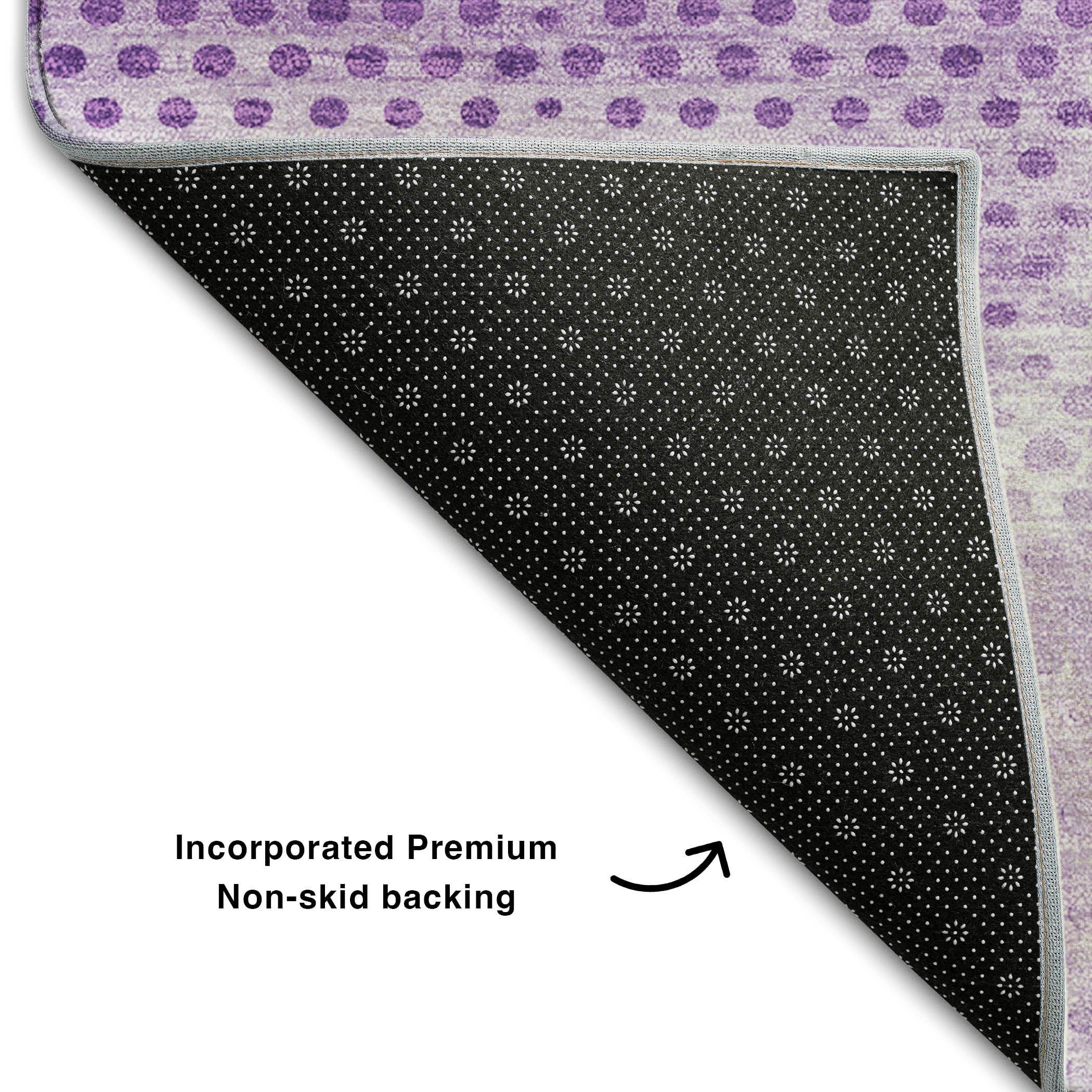 Kyoto Machine Washable Transitional Lavender Purple Rug 1'8" x 2'6" #shape_Rectangle