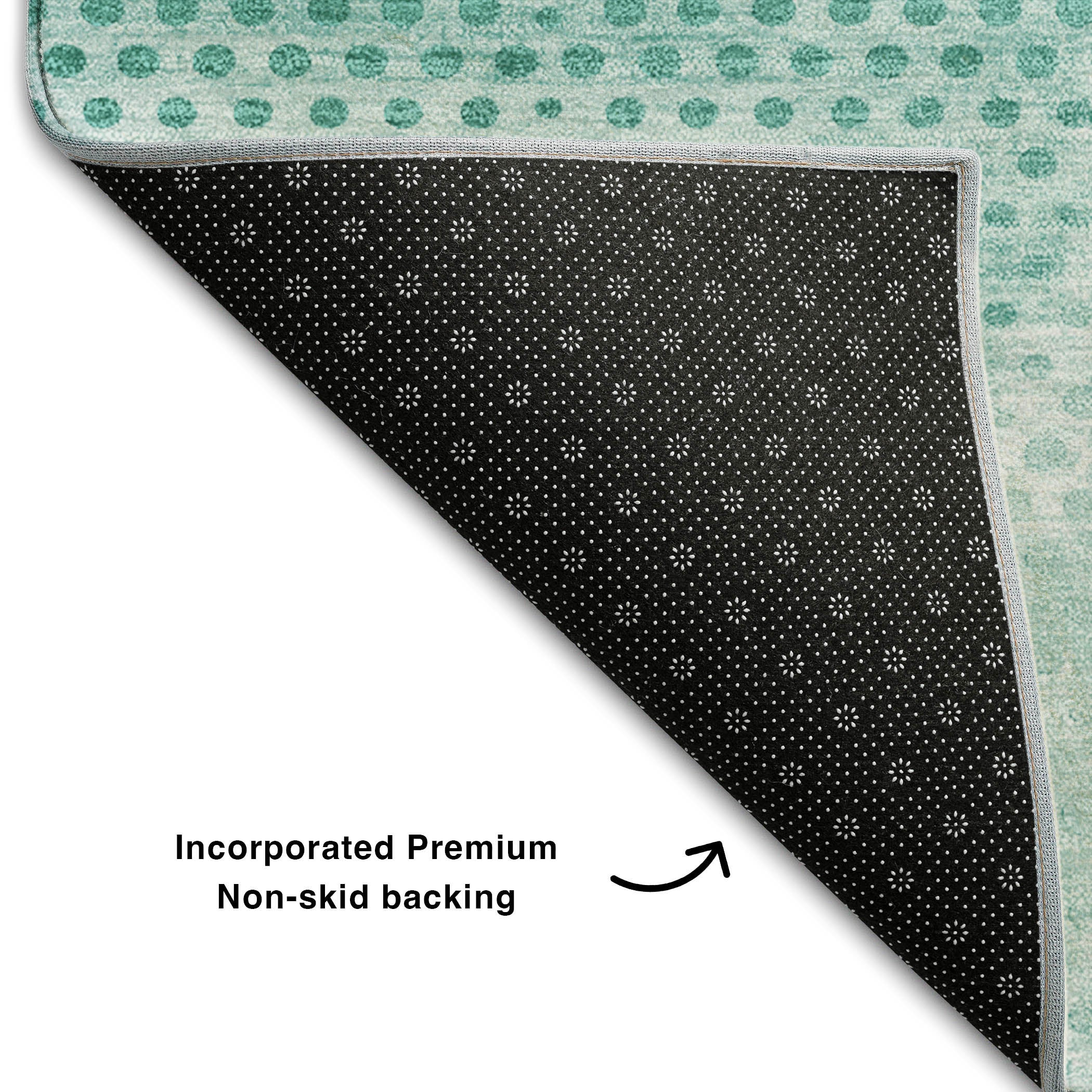 Kyoto Machine Washable Transitional Teal Rug 1'8" x 2'6" #shape_Rectangle