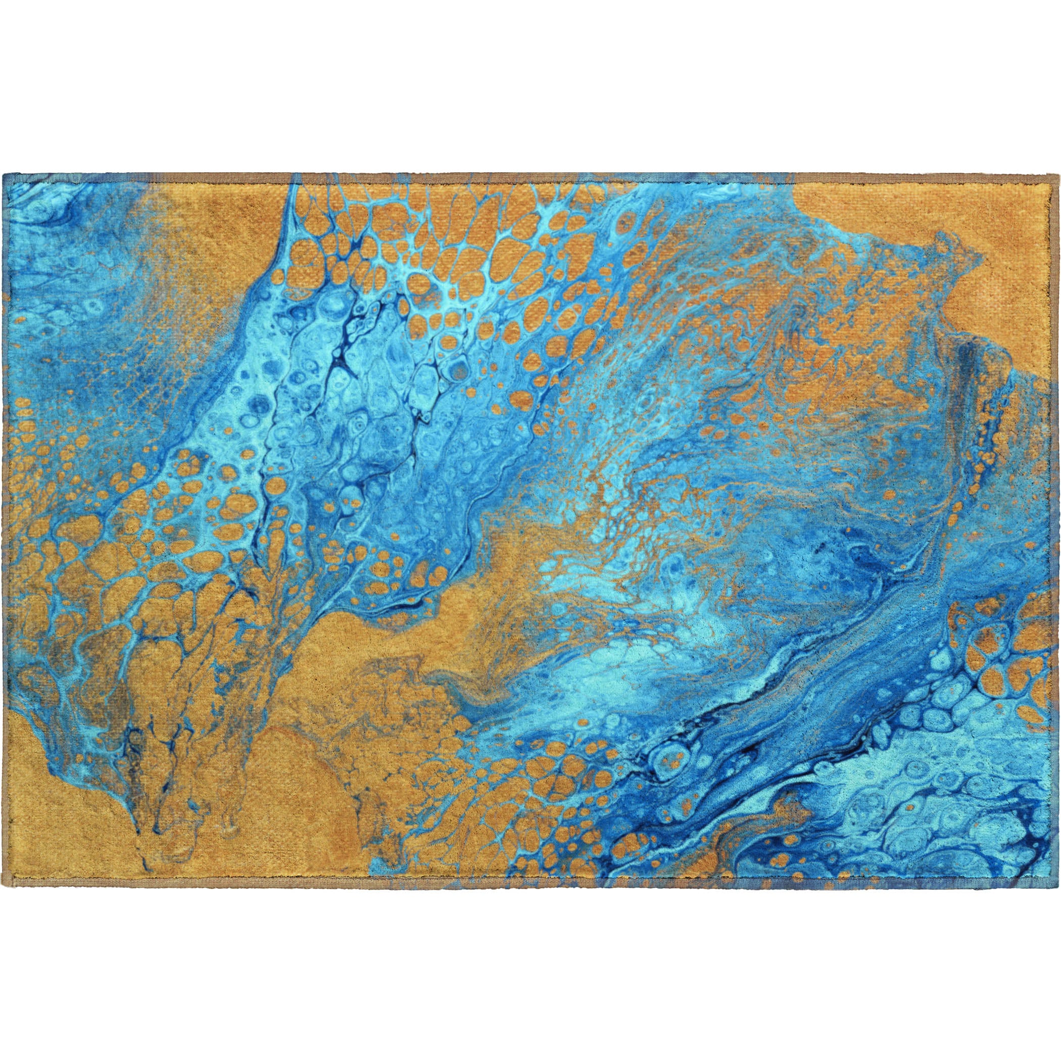 Tallinn Machine Washable Contemporary Cobalt Blue Rug 1'8" x 2'6" #shape_Rectangle
