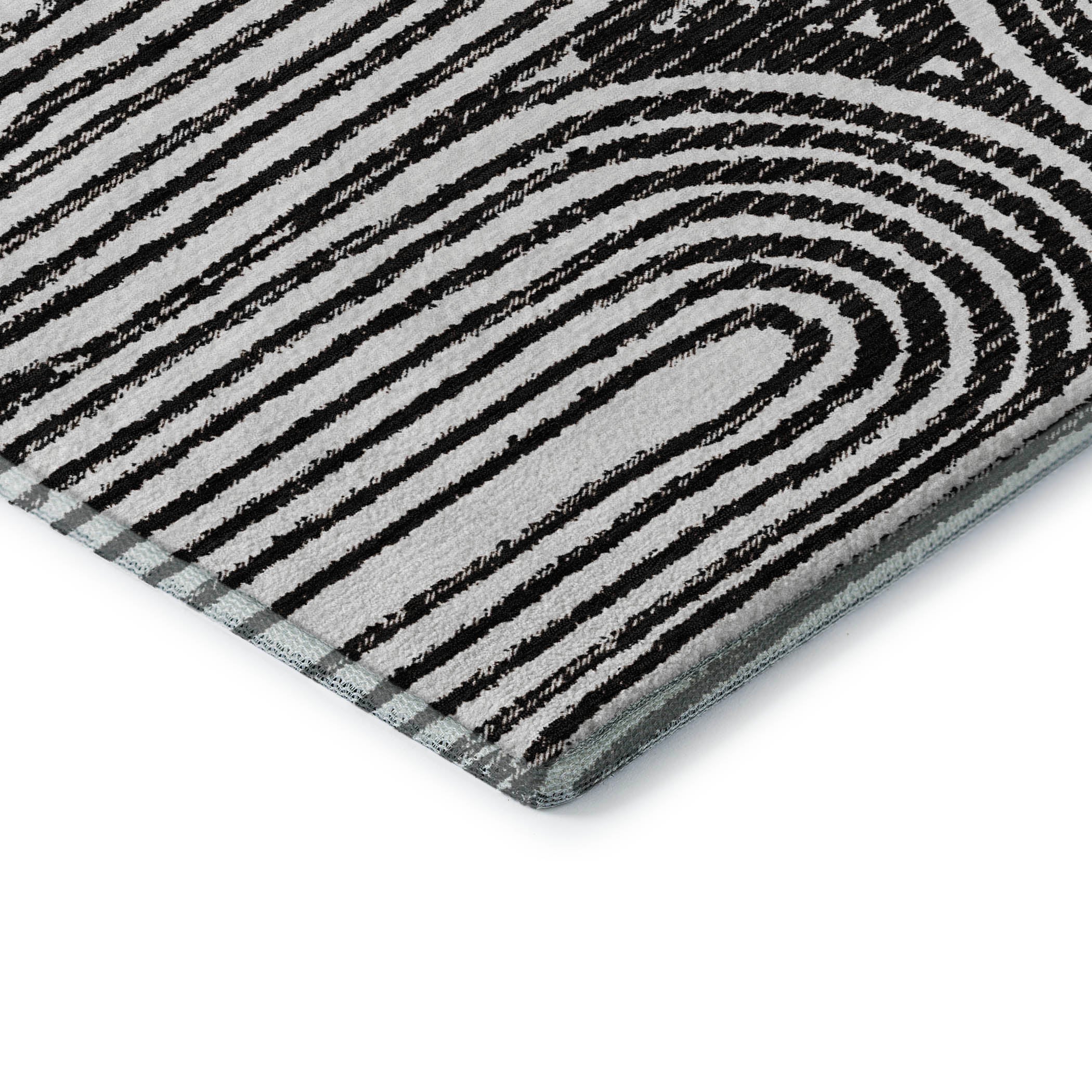 Mdina Machine Washable Contemporary Black Rug 1'8" x 2'6" #shape_Rectangle