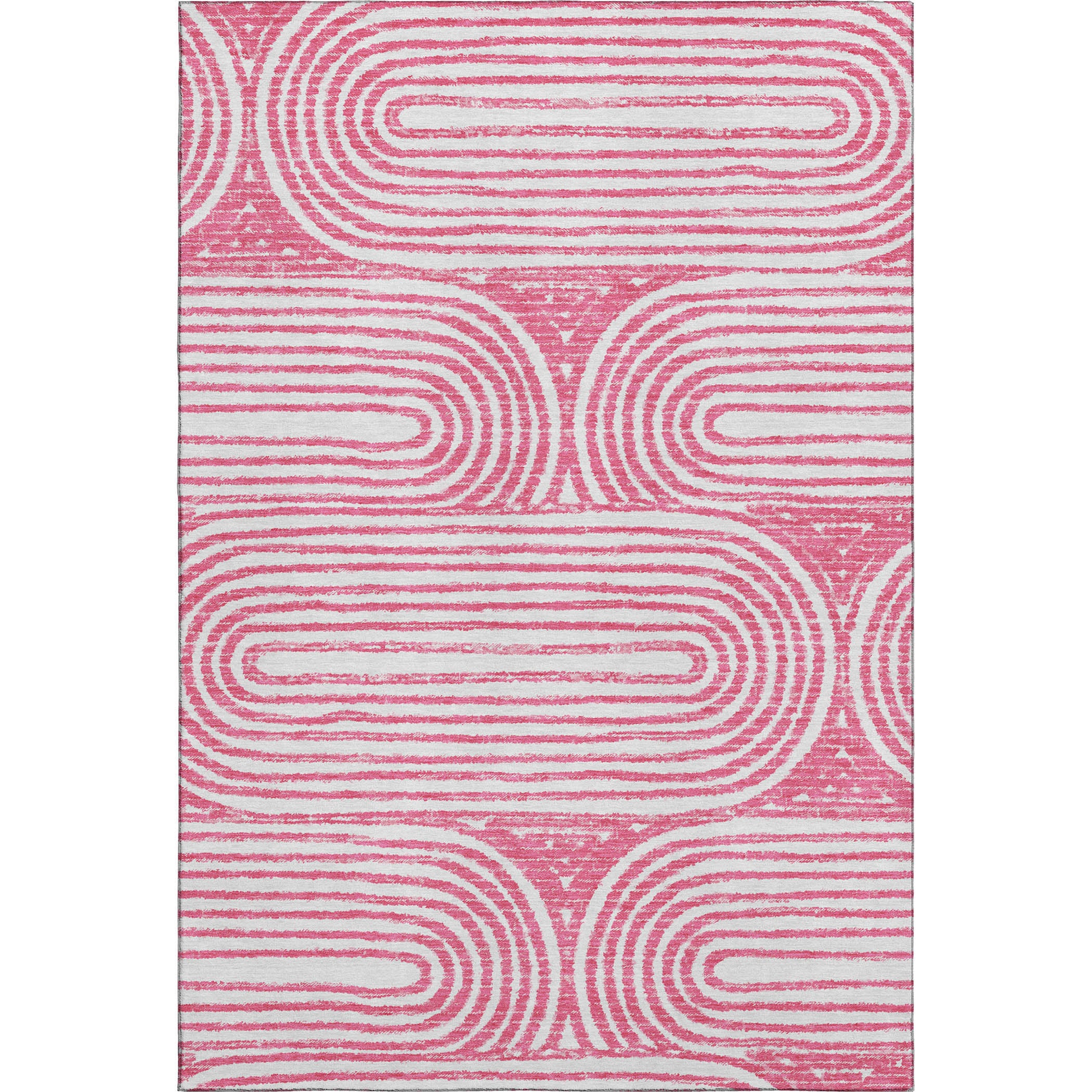 Mdina Machine Washable Contemporary Blush Pink Rug 2'6" x 3'10" #shape_Rectangle