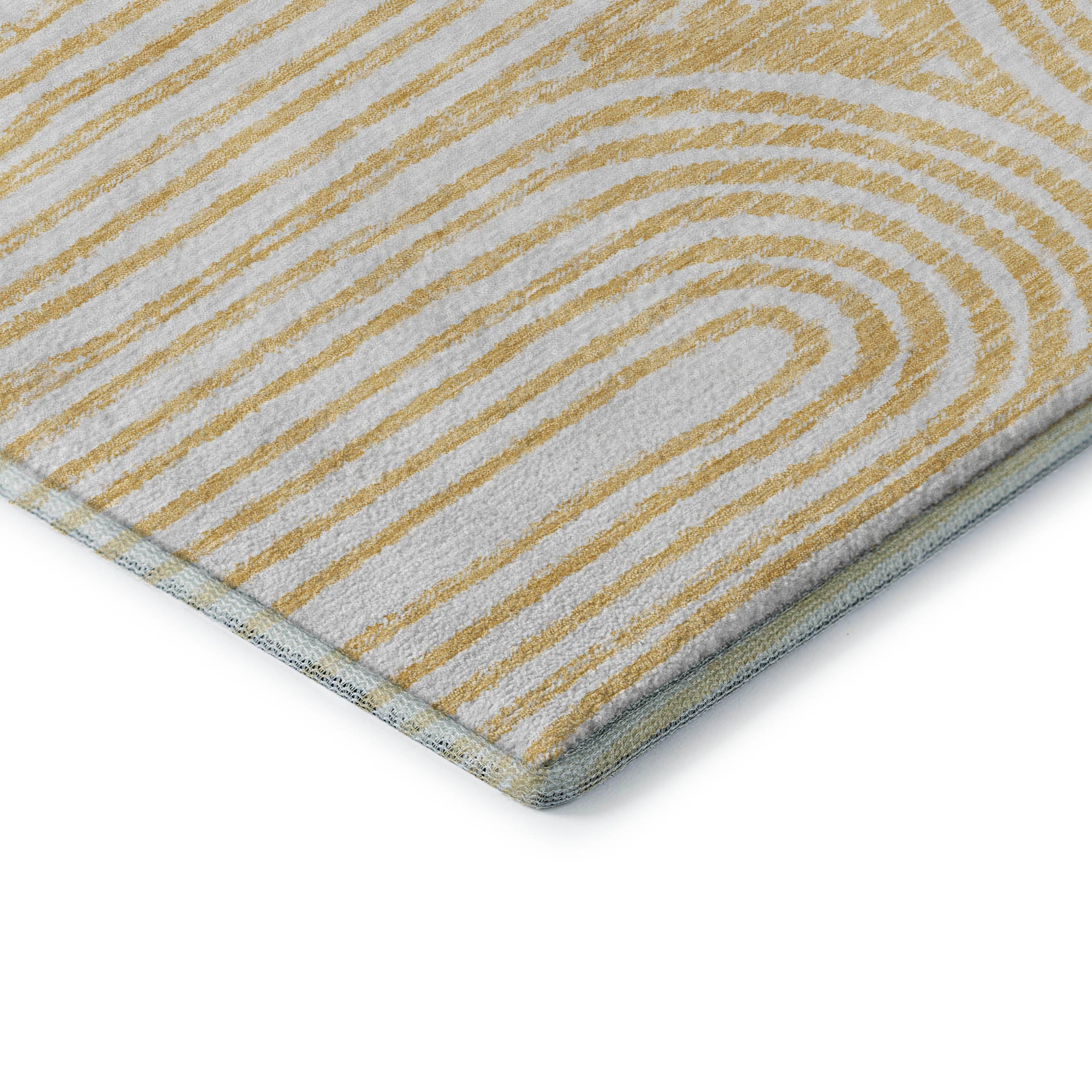 Mdina Machine Washable Contemporary Gold Rug 1'8" x 2'6" #shape_Rectangle