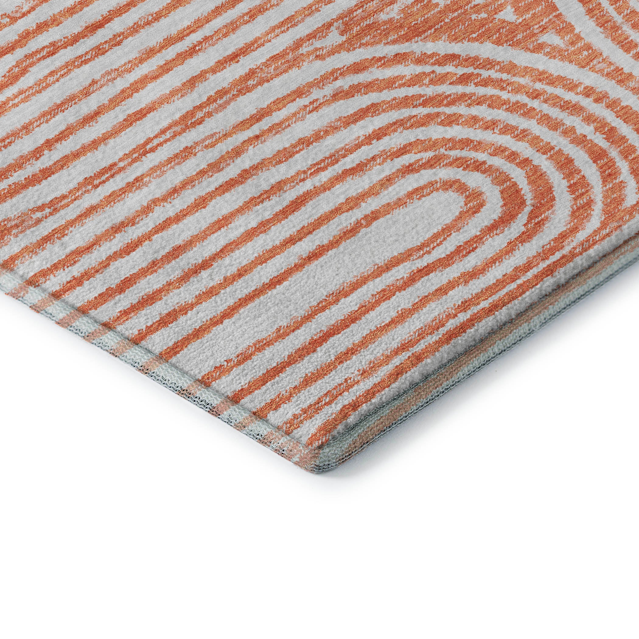 Mdina Machine Washable Contemporary Salmon Orange Rug 1'8" x 2'6" #shape_Rectangle