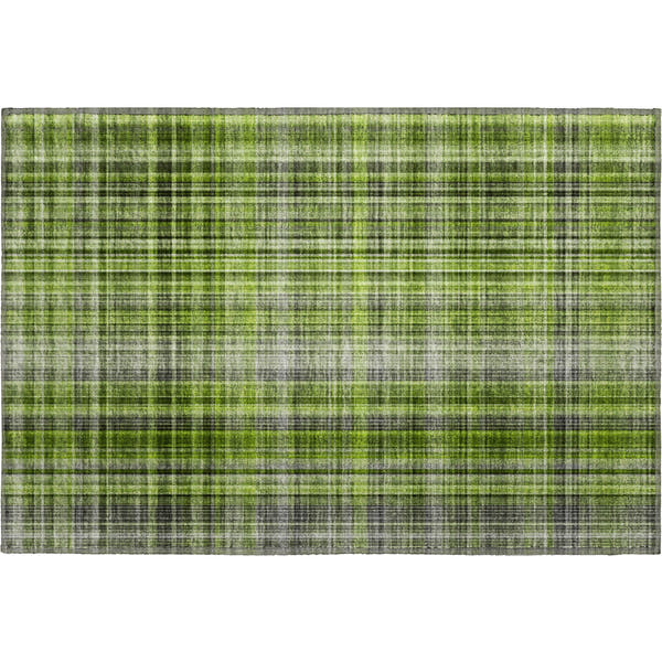Tallinn Machine Washable Transitional Green Rug 1'8" x 2'6"