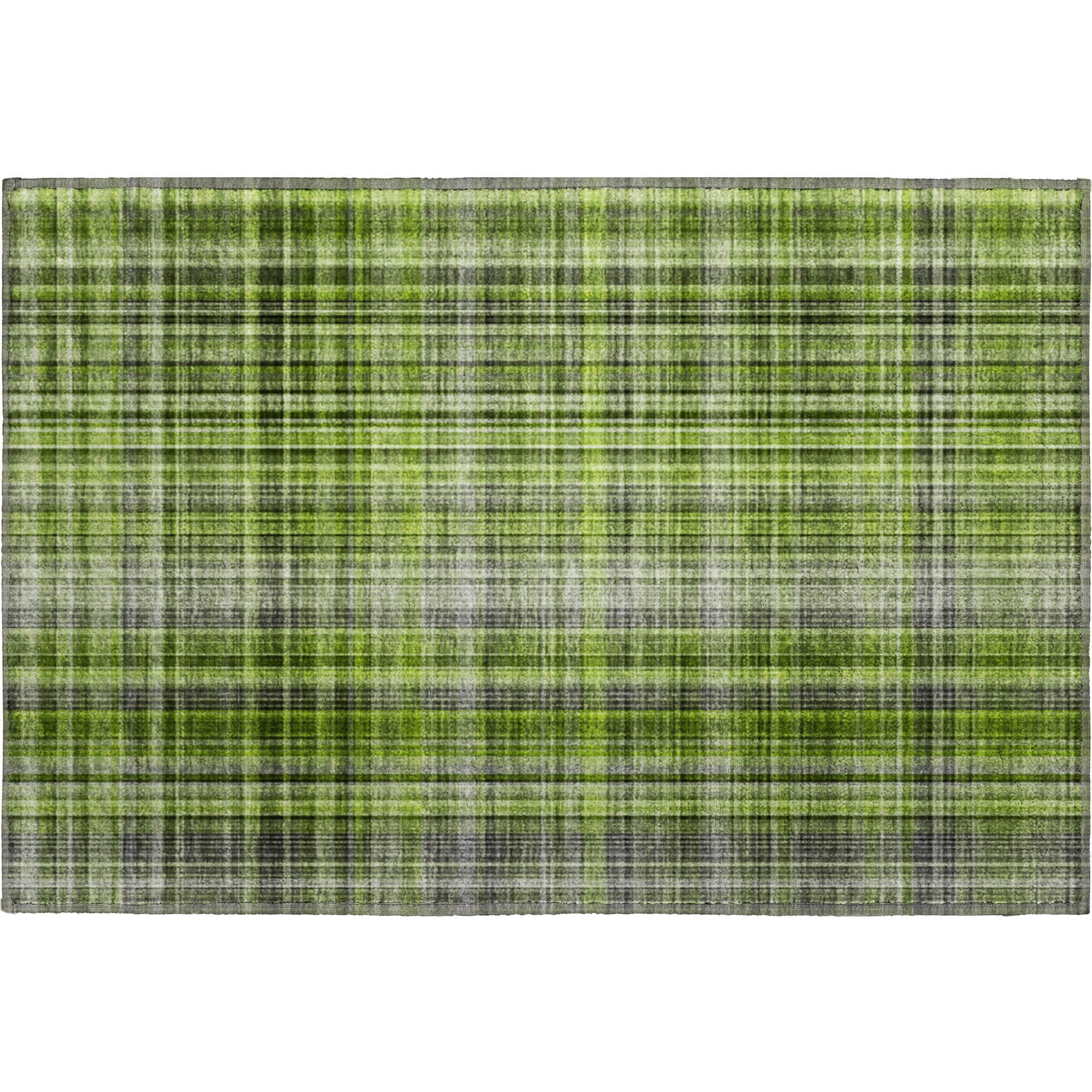 Tallinn Machine Washable Transitional Green Rug 1'8" x 2'6" #shape_Rectangle