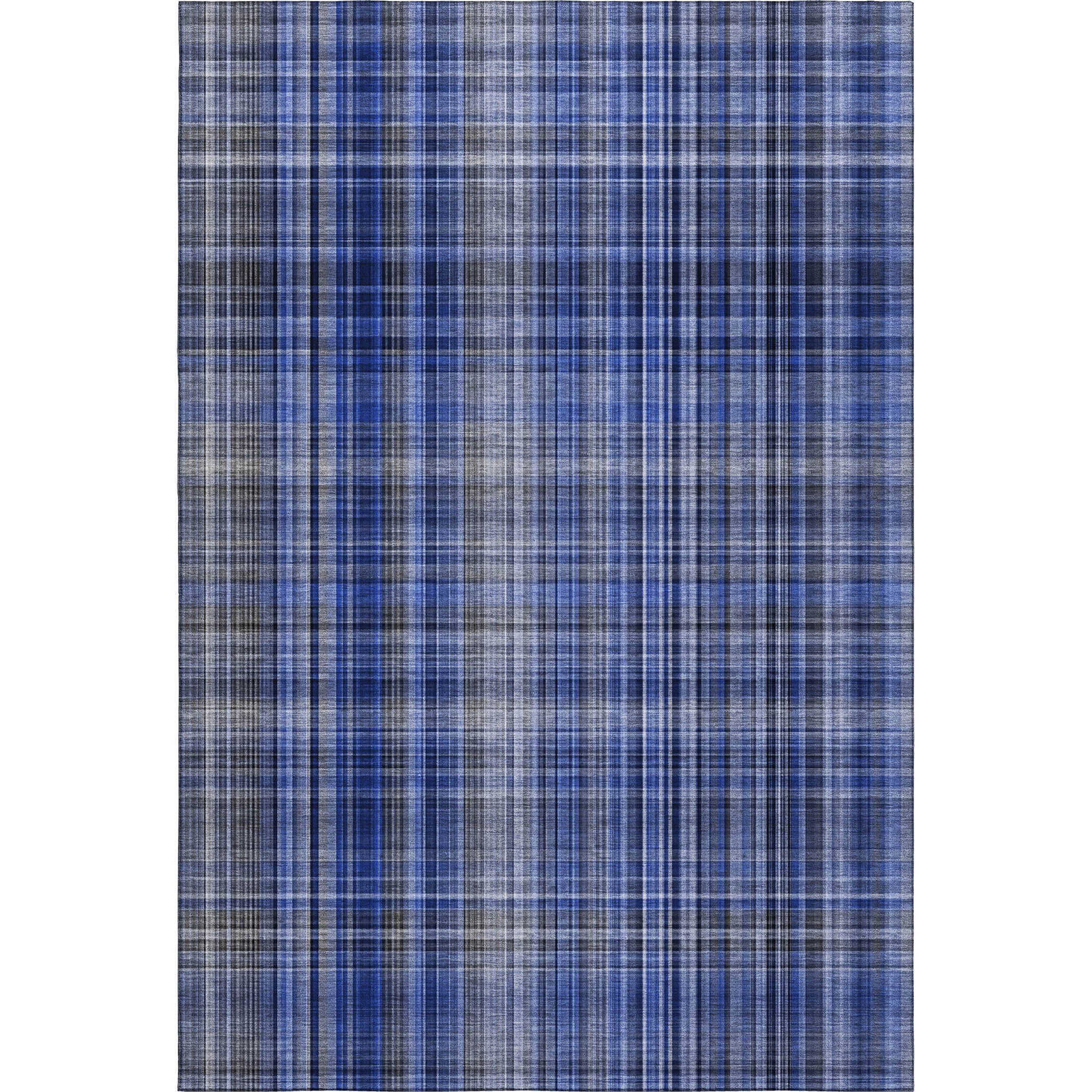 Tallinn Machine Washable Transitional Navy Blue Rug 2'6" x 3'10" #shape_Rectangle