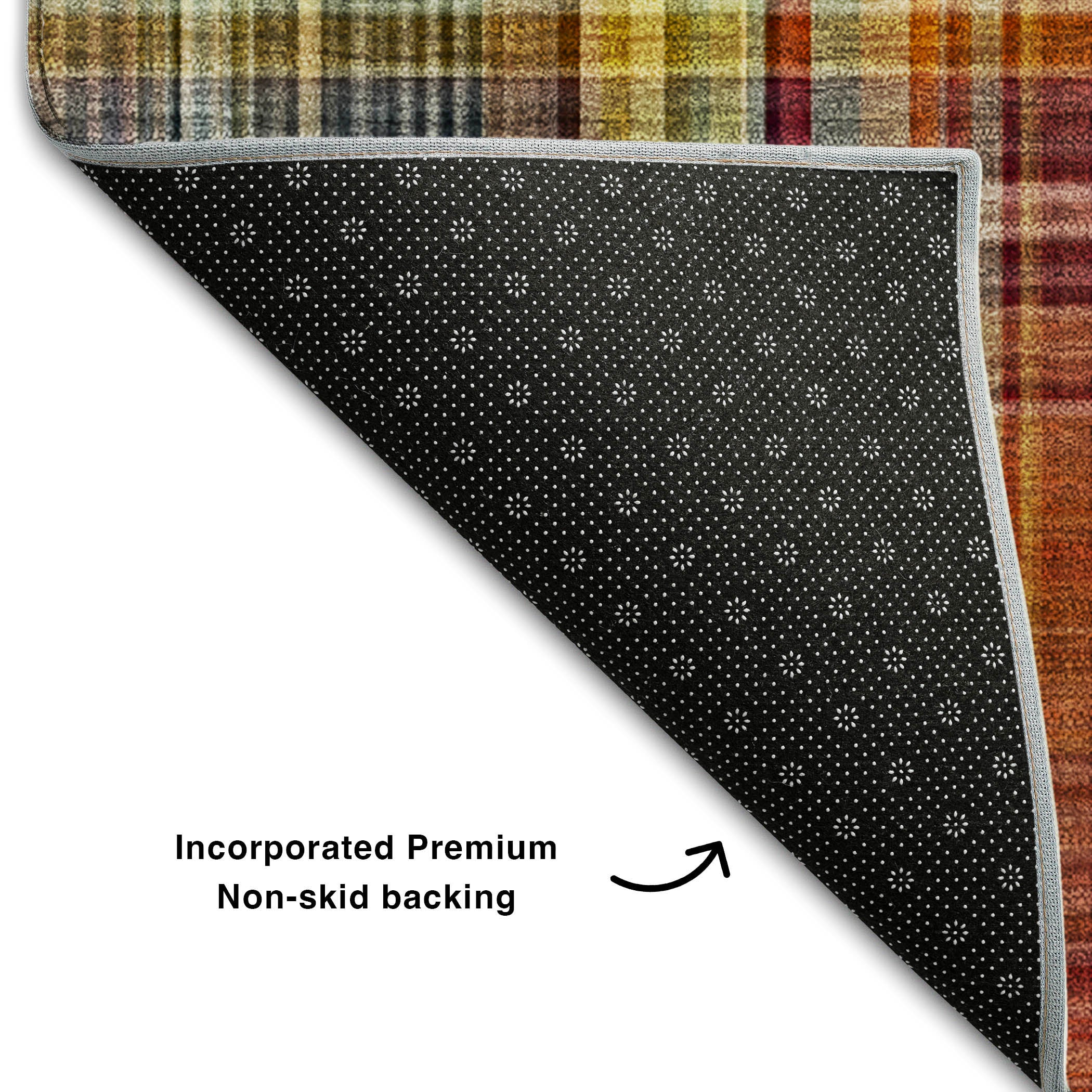 Tallinn Machine Washable Transitional Paprika Orange Rug 1'8" x 2'6" #shape_Rectangle