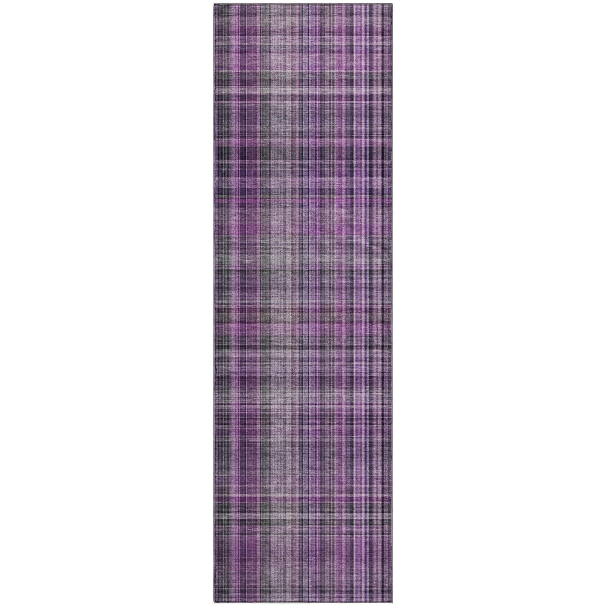 Tallinn Machine Washable Transitional Purple Rug 2'3" x 7'6" #shape_Runner