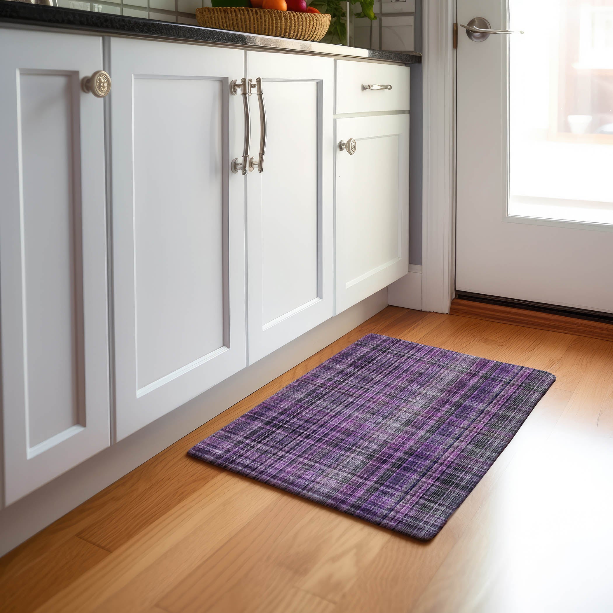 Tallinn Machine Washable Transitional Purple Rug 1'8" x 2'6" #shape_Rectangle