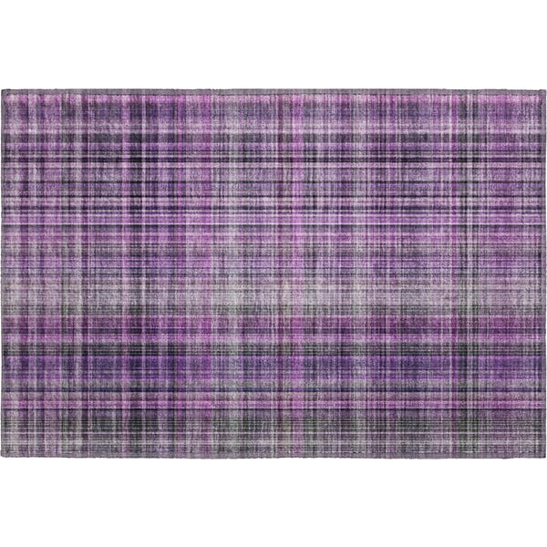 Tallinn Machine Washable Transitional Purple Rug 1'8" x 2'6"