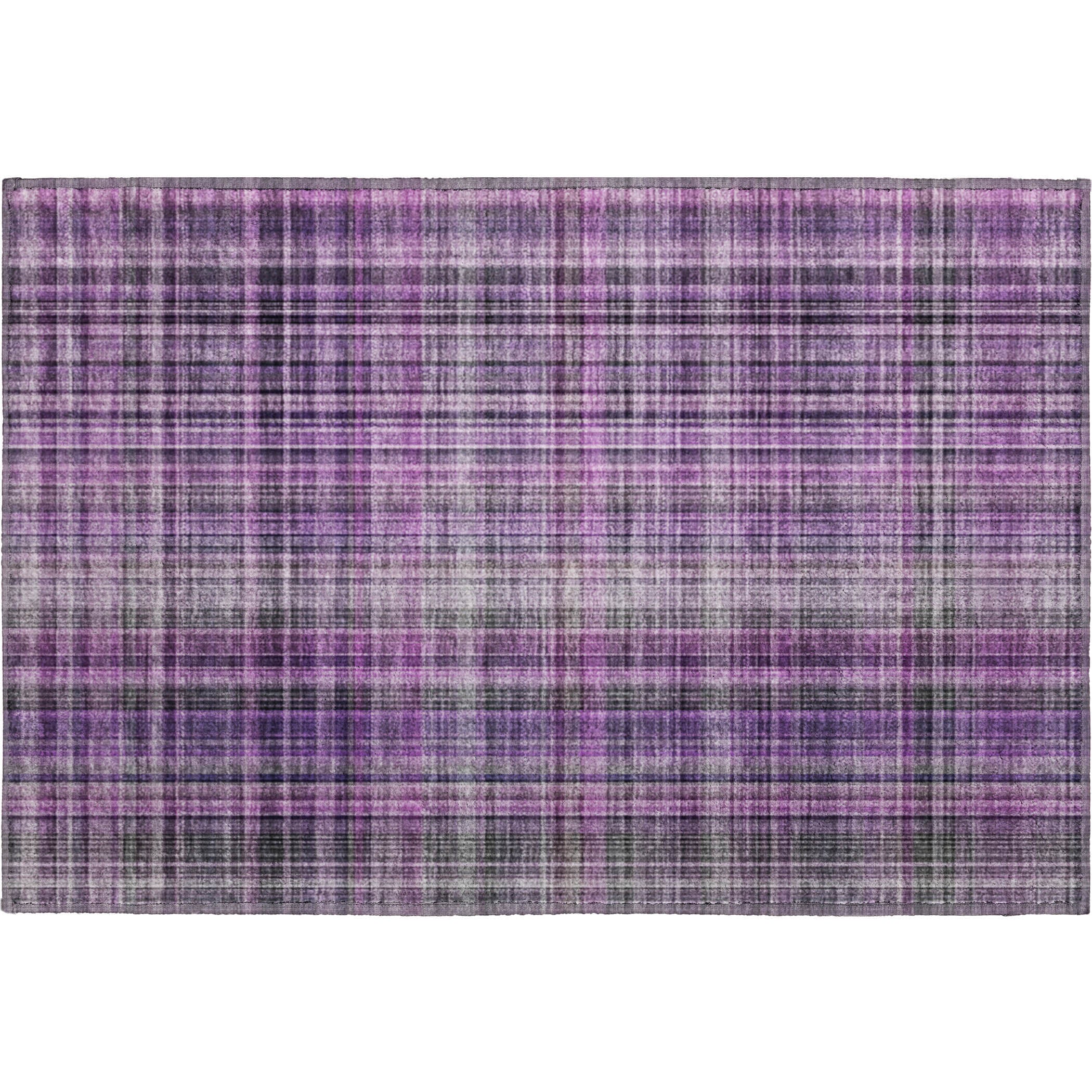 Tallinn Machine Washable Transitional Purple Rug 1'8" x 2'6" #shape_Rectangle