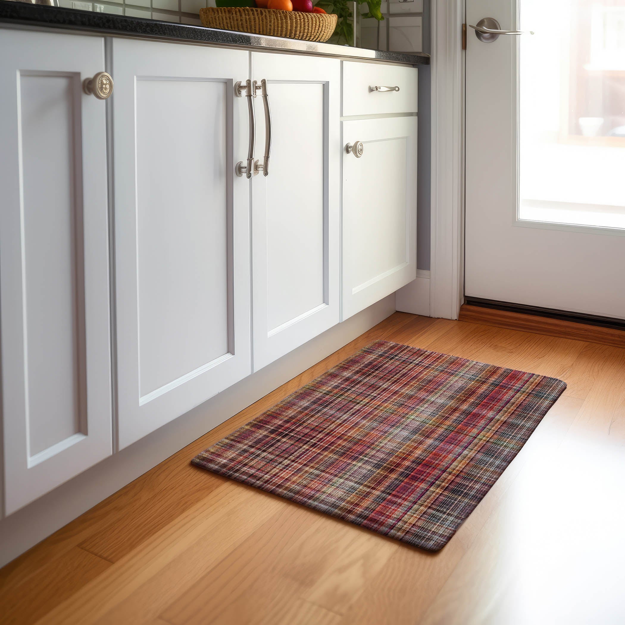 Tallinn Machine Washable Transitional Red Rug 1'8" x 2'6" #shape_Rectangle