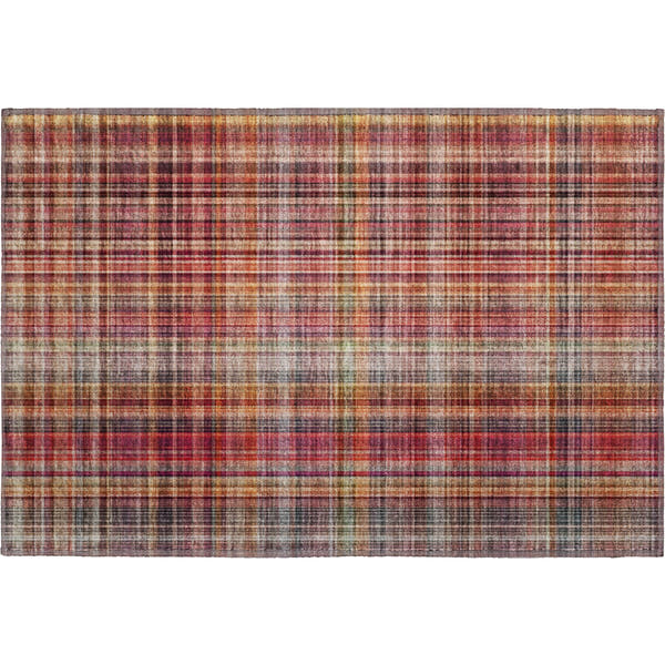 Tallinn Machine Washable Transitional Red Rug 1'8" x 2'6"