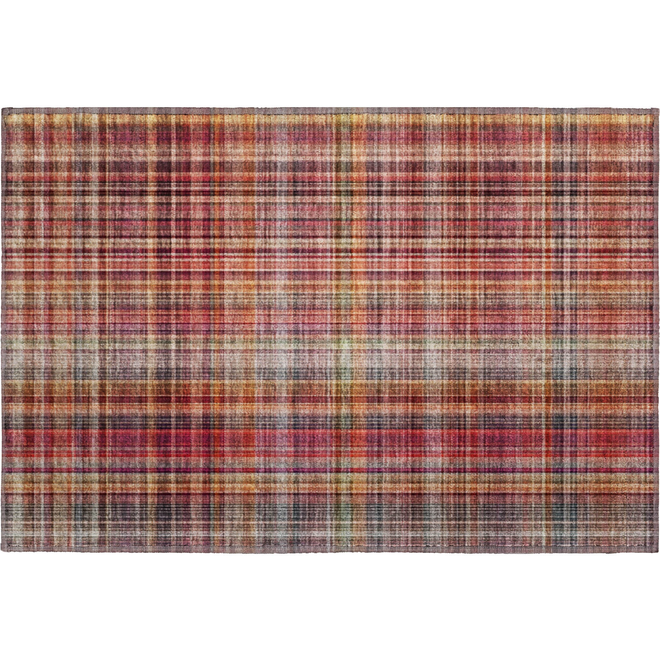 Tallinn Machine Washable Transitional Red Rug 1'8" x 2'6" #shape_Rectangle