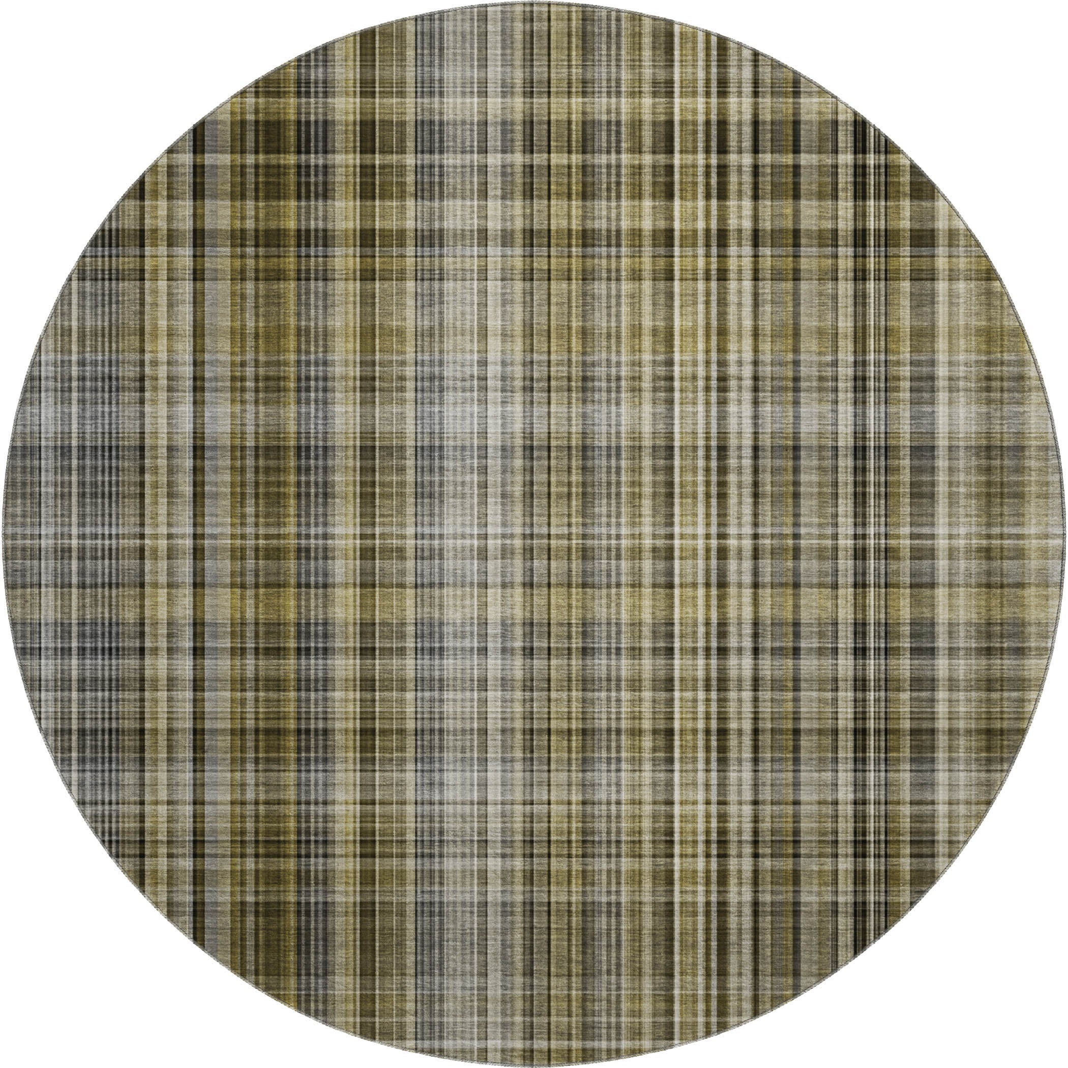Tallinn Machine Washable Transitional Taupe Brown Rug 8' x 8' #shape_Round
