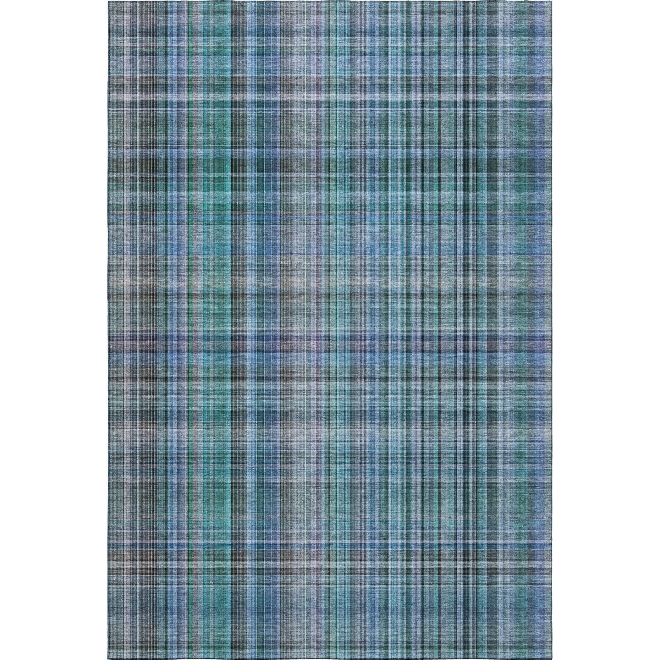 Tallinn Machine Washable Transitional Teal Rug 2'6" x 3'10" #shape_Rectangle