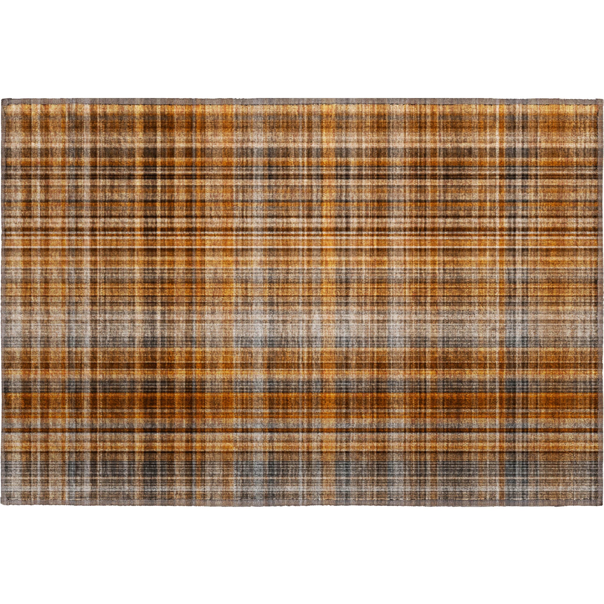 Tallinn Machine Washable Transitional Terracotta Orange Rug 1'8" x 2'6" #shape_Rectangle