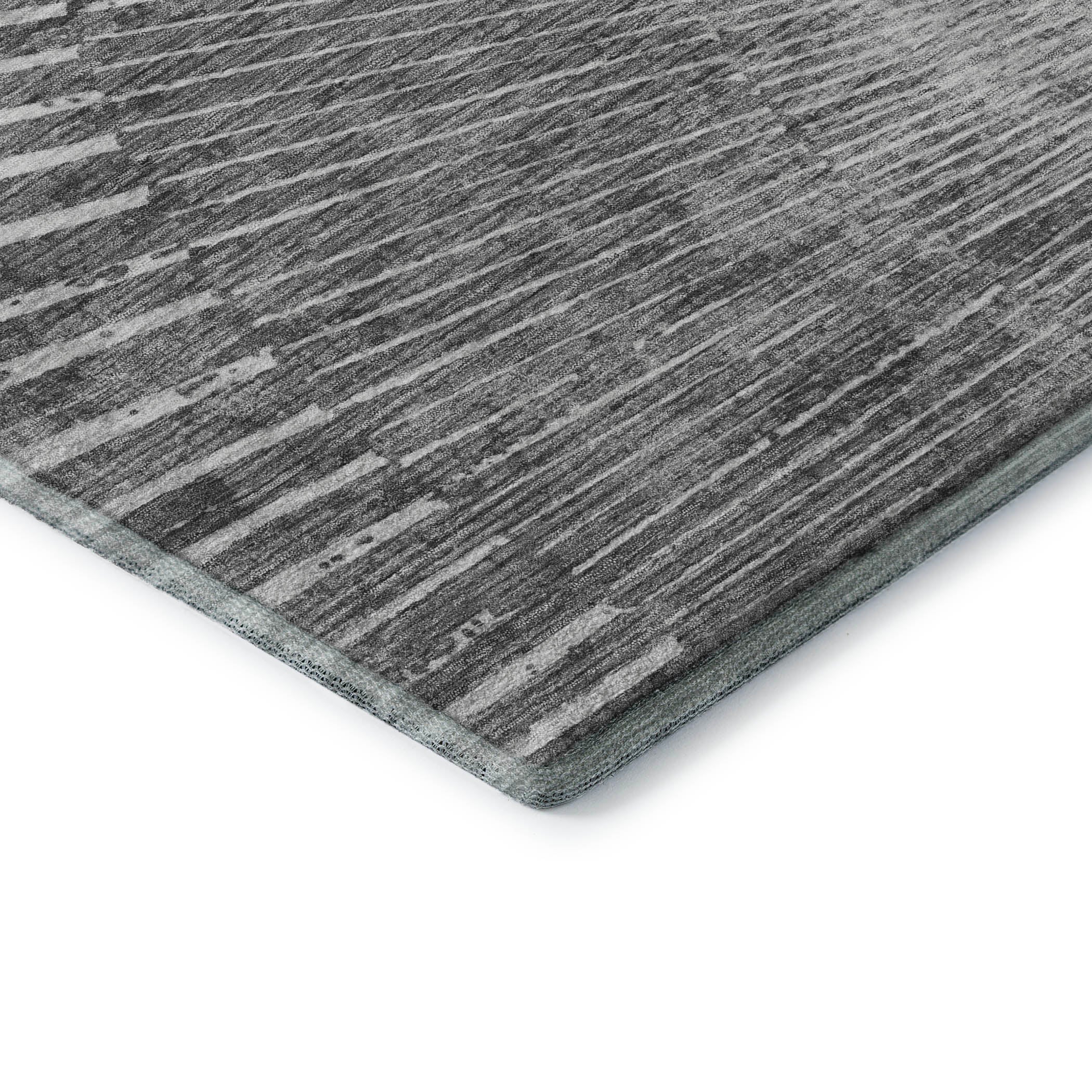 Split Machine Washable Transitional Gray Rug 1'8" x 2'6" #shape_Rectangle
