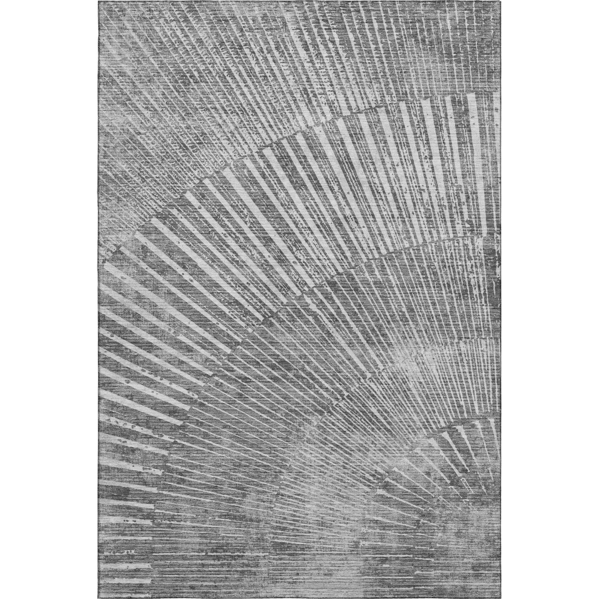 Split Machine Washable Transitional Gray Rug 2'6" x 3'10" #shape_Rectangle