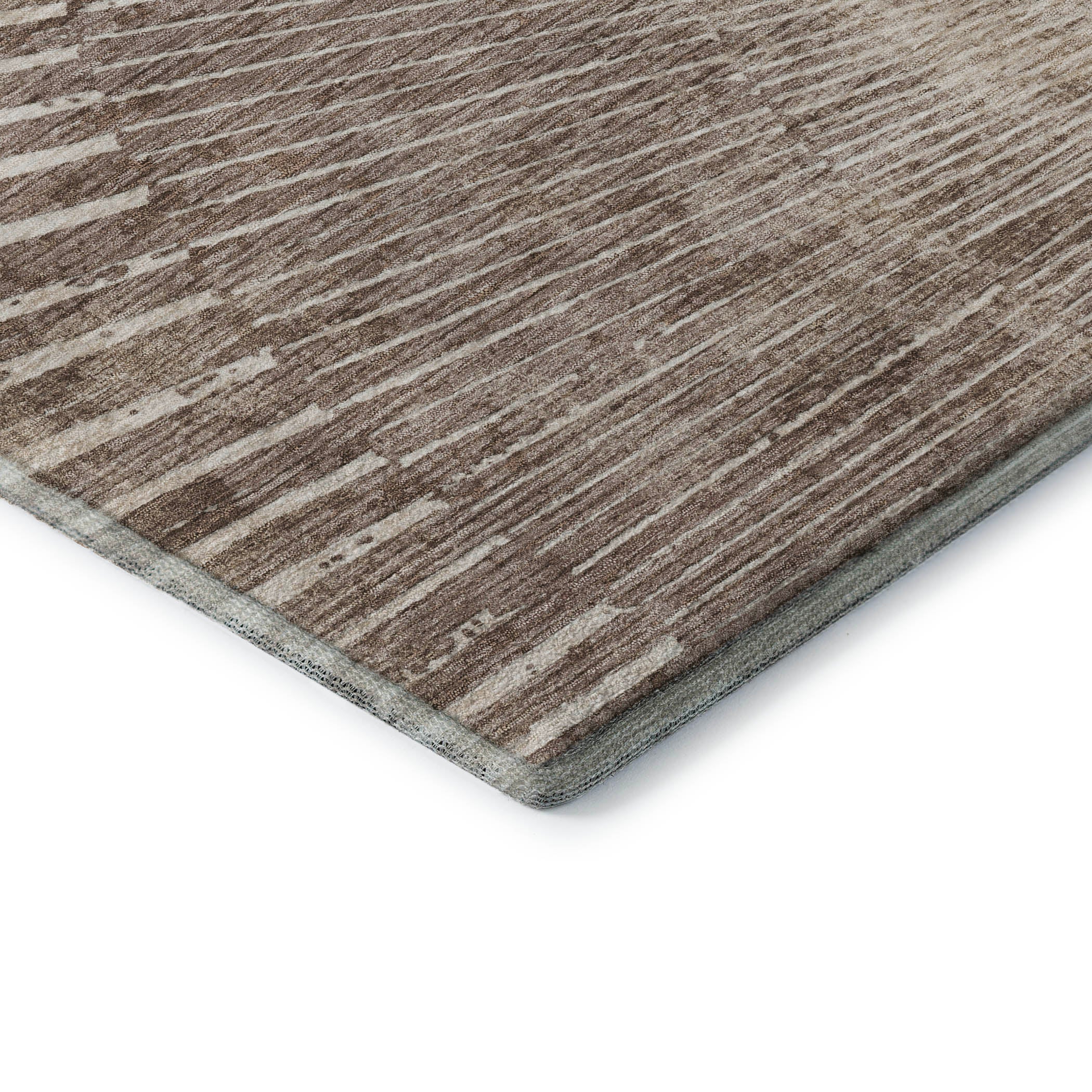 Split Machine Washable Transitional Taupe Brown Rug 1'8" x 2'6" #shape_Rectangle