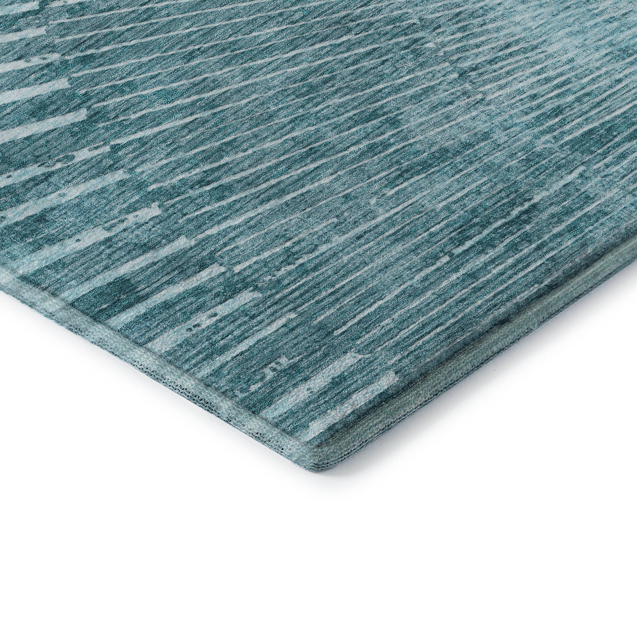Split Machine Washable Transitional Teal Rug 1'8" x 2'6" #shape_Rectangle