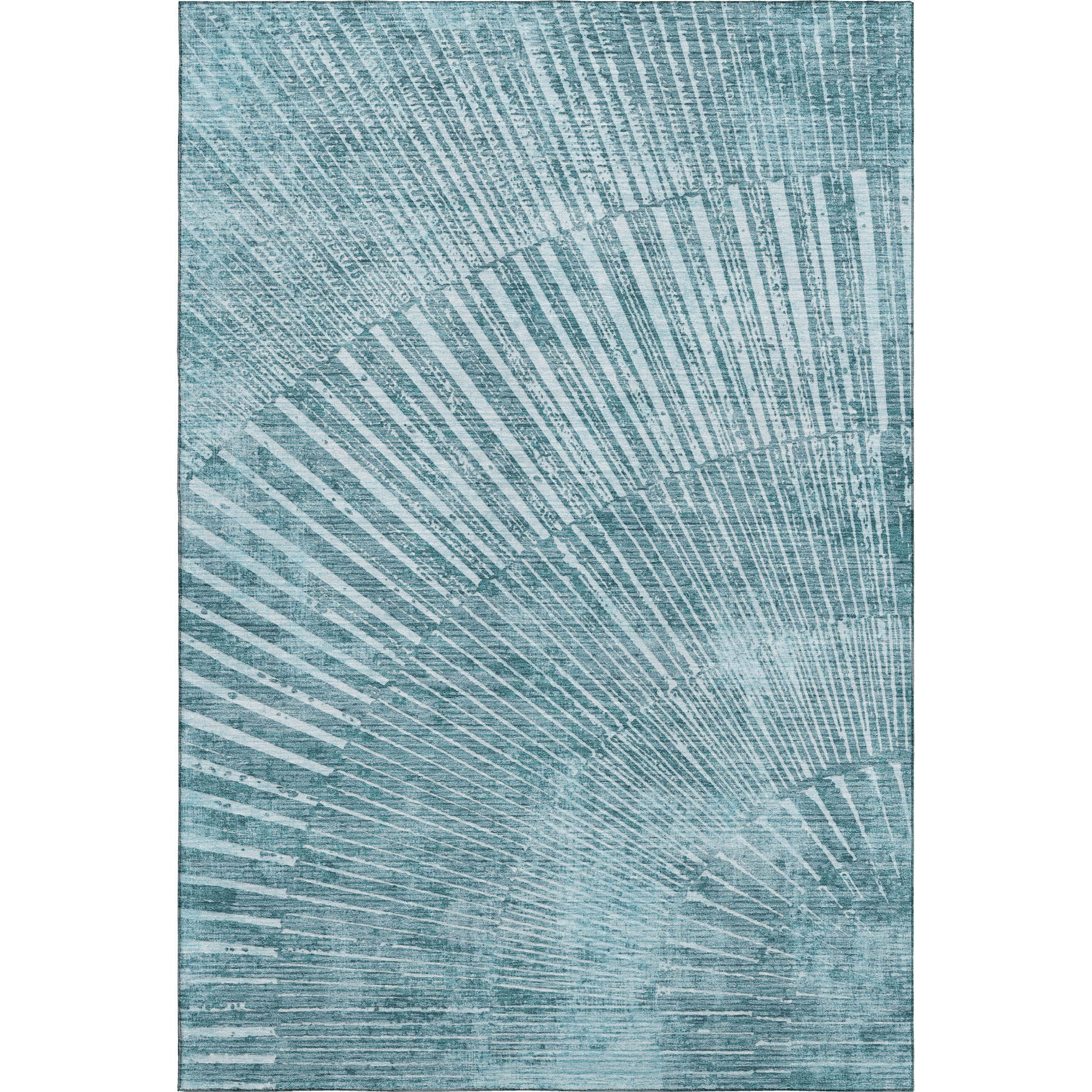 Split Machine Washable Transitional Teal Rug 2'6" x 3'10" #shape_Rectangle