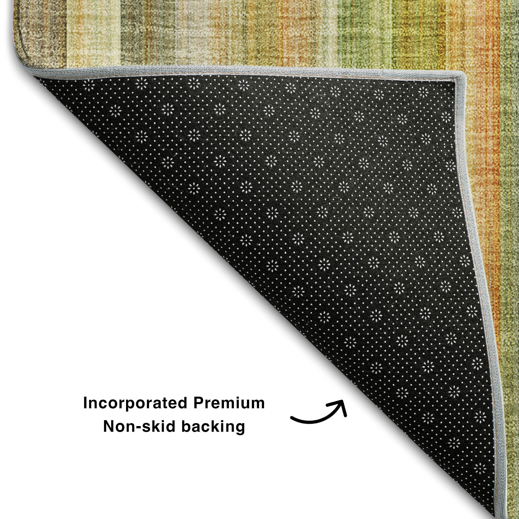 Siena Machine Washable Transitional Khaki Brown Rug 1'8" x 2'6" #shape_Rectangle
