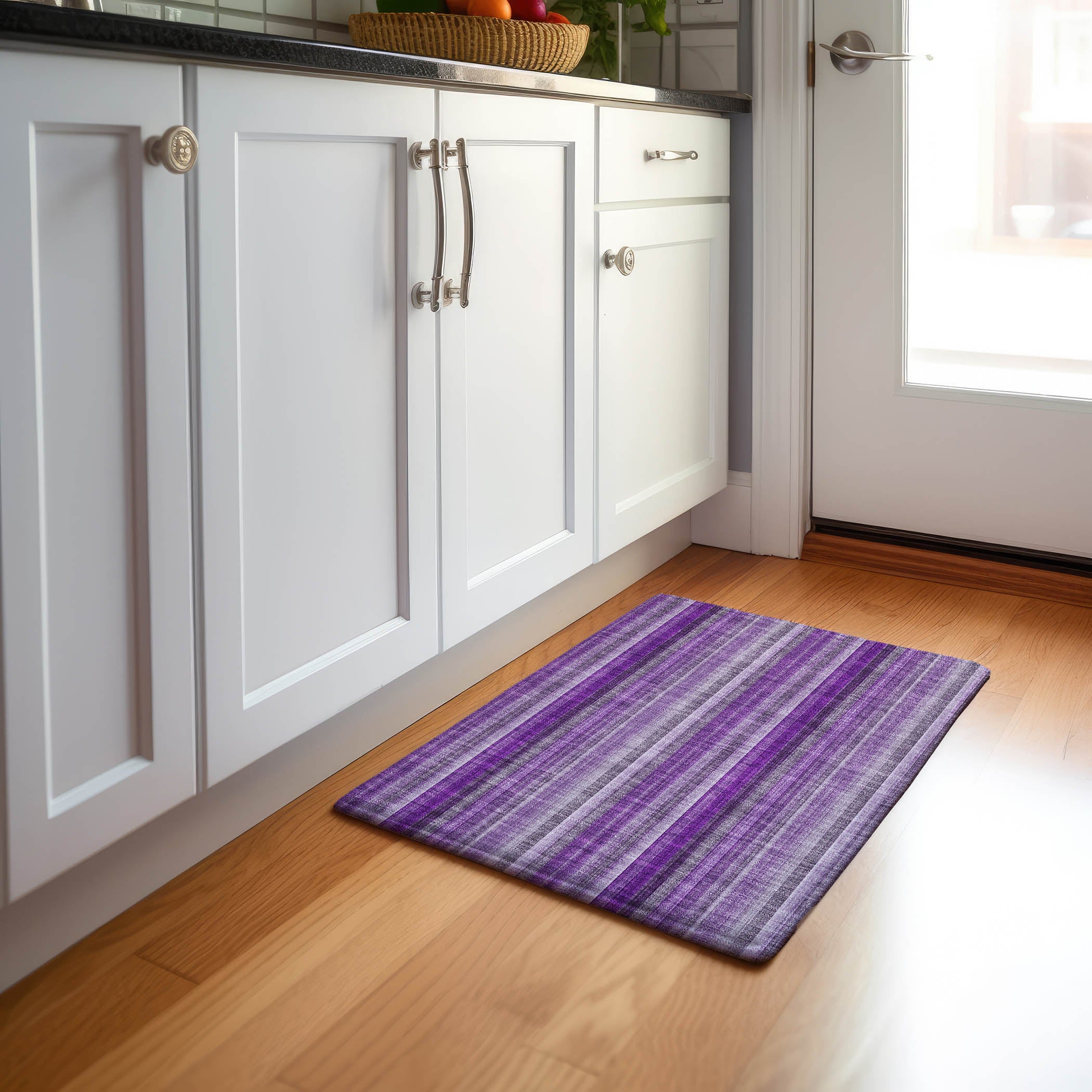 Siena Machine Washable Transitional Purple Rug 1'8" x 2'6" #shape_Rectangle