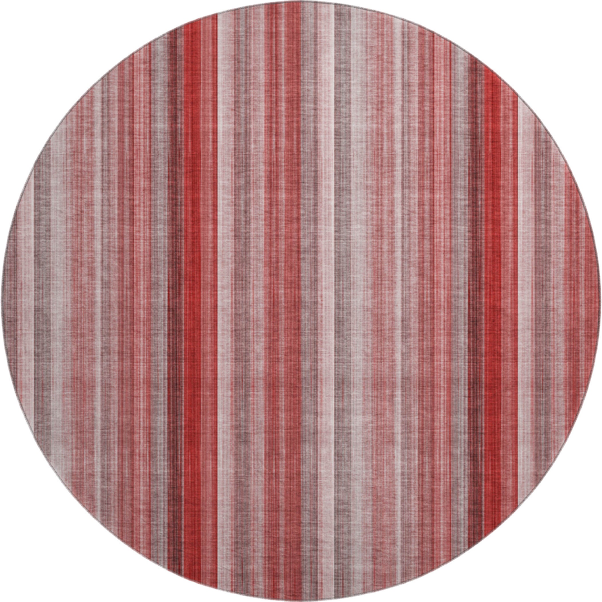 Siena Machine Washable Transitional Red Rug 8' x 8' #shape_Round
