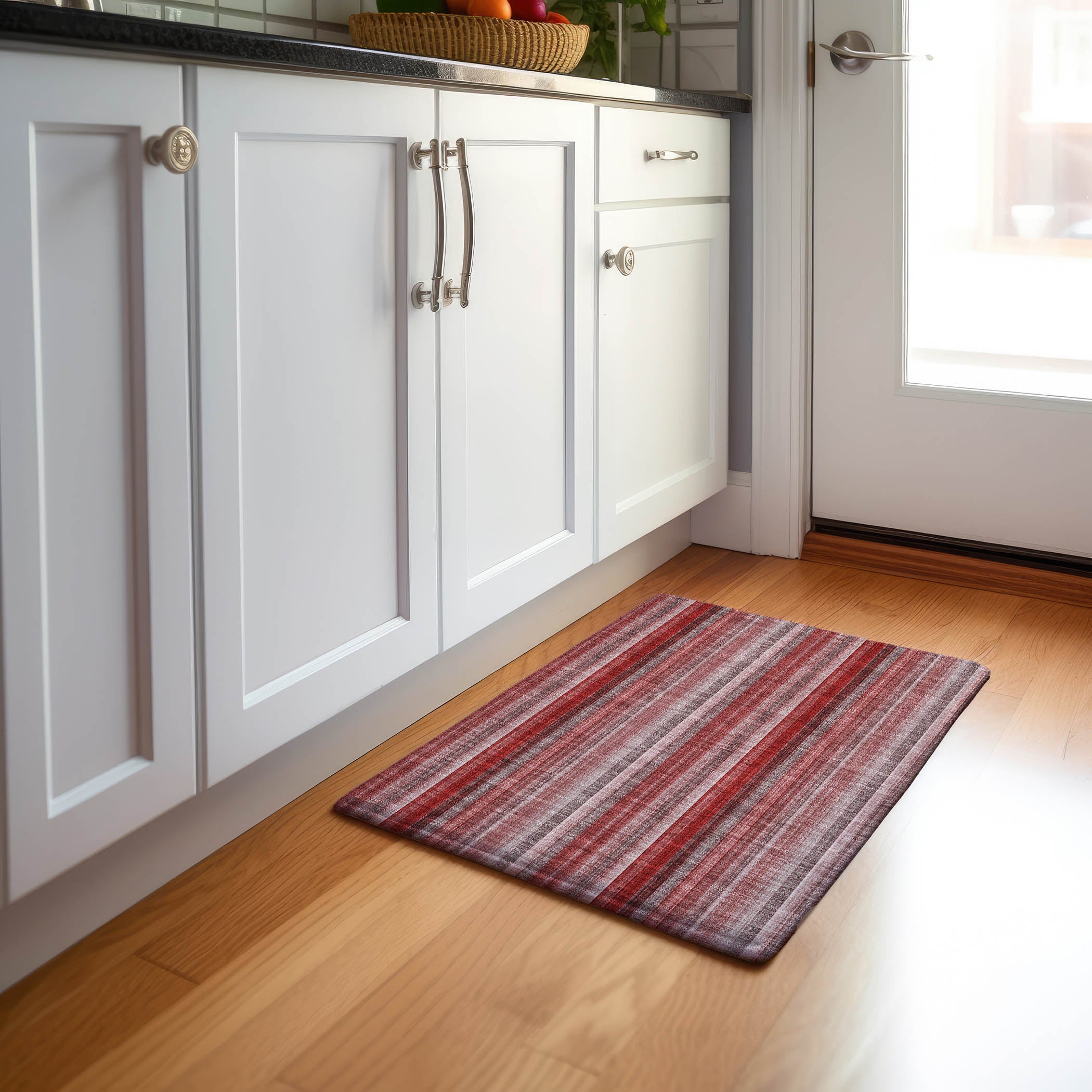 Siena Machine Washable Transitional Red Rug 1'8" x 2'6" #shape_Rectangle