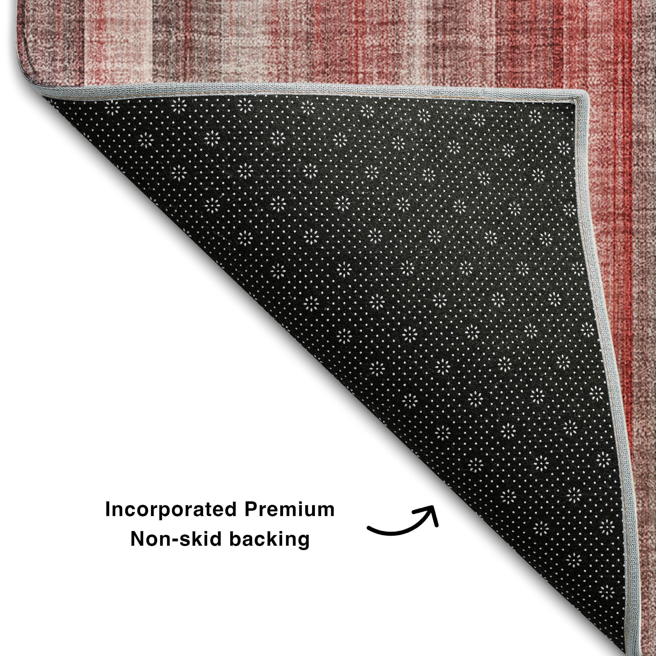 Siena Machine Washable Transitional Red Rug 1'8" x 2'6" #shape_Rectangle