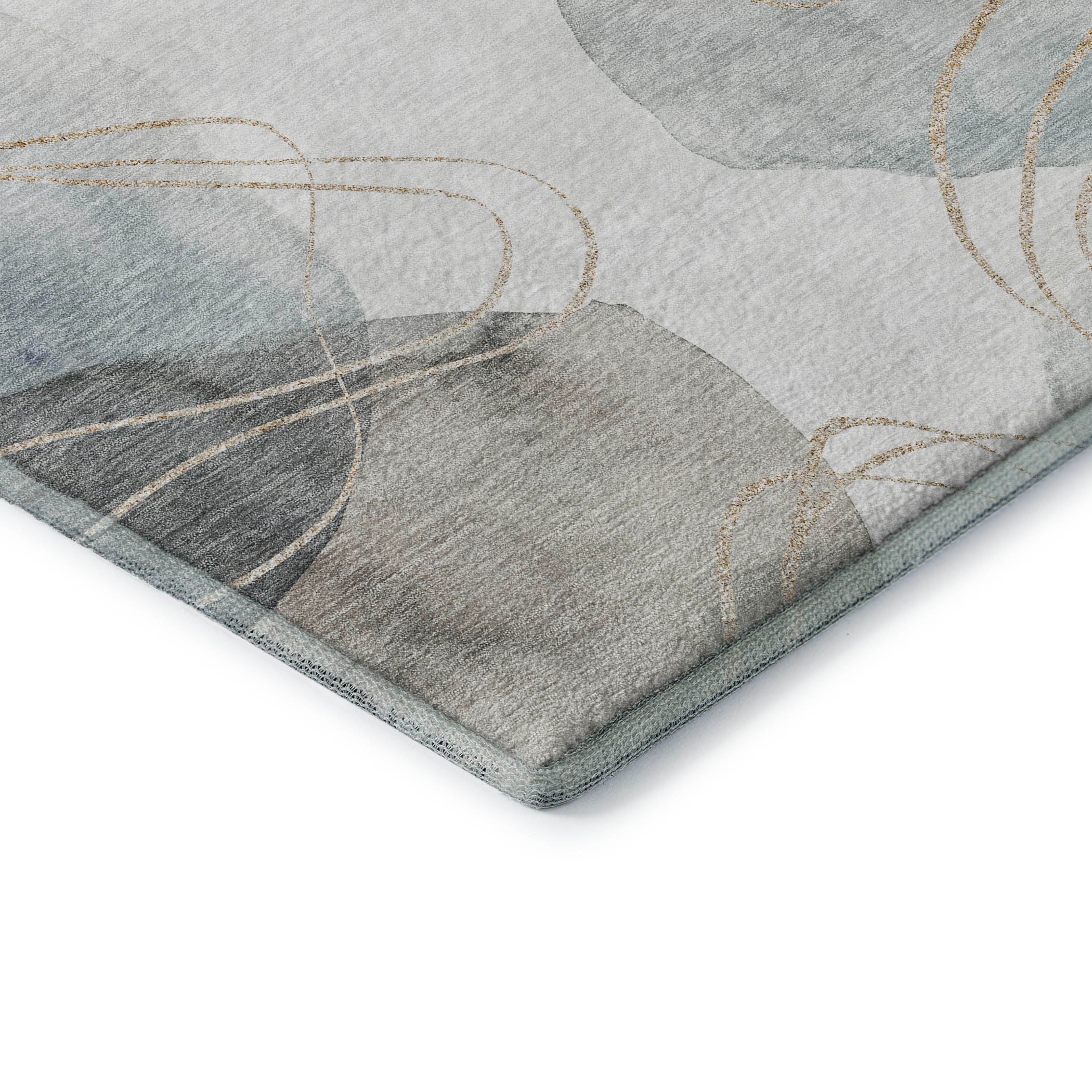 Kathmandu Machine Washable Contemporary Ivory Rug 1'8" x 2'6" #shape_Rectangle